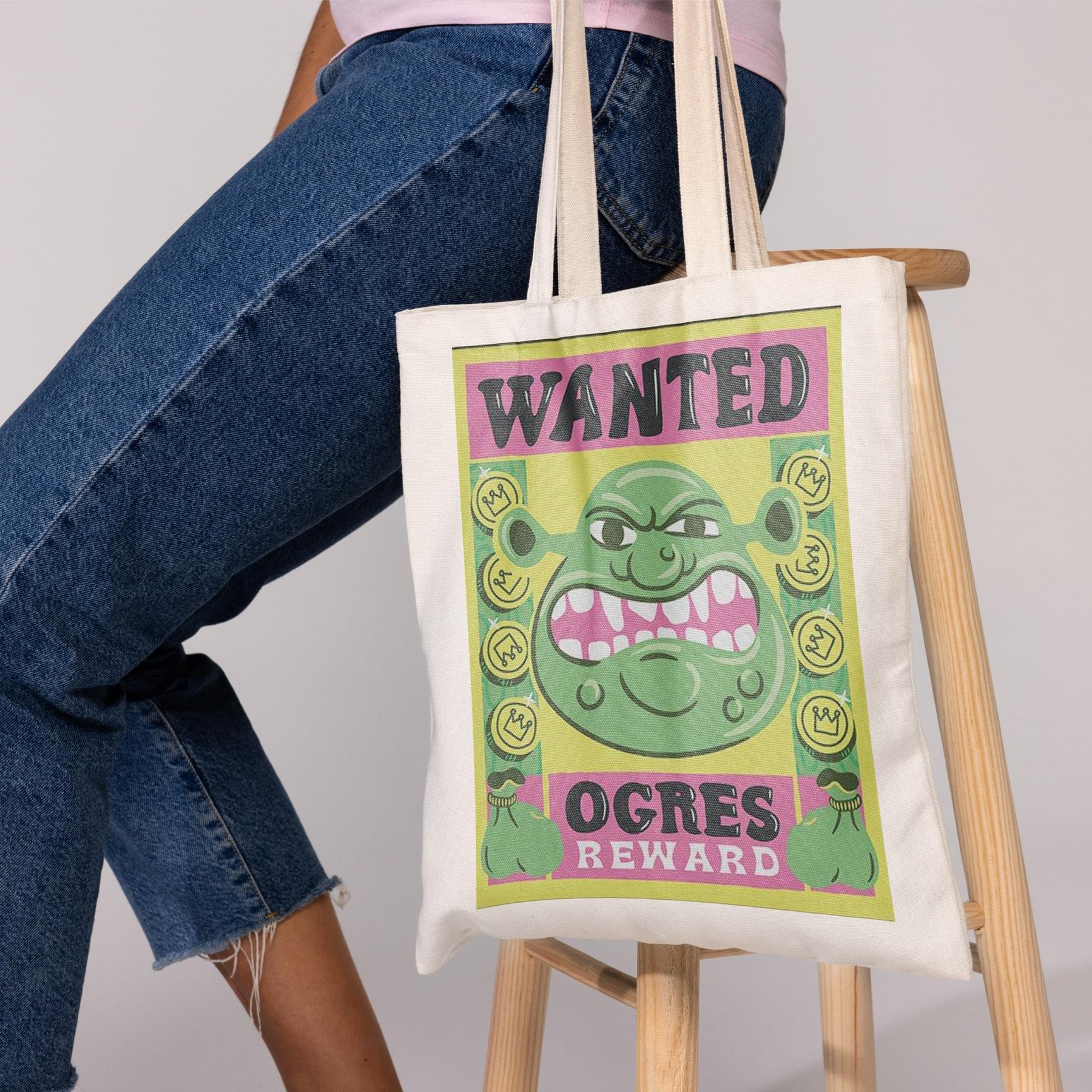 Shrek "Wanted Ogres" 16-Inch Cotton Tote Bag