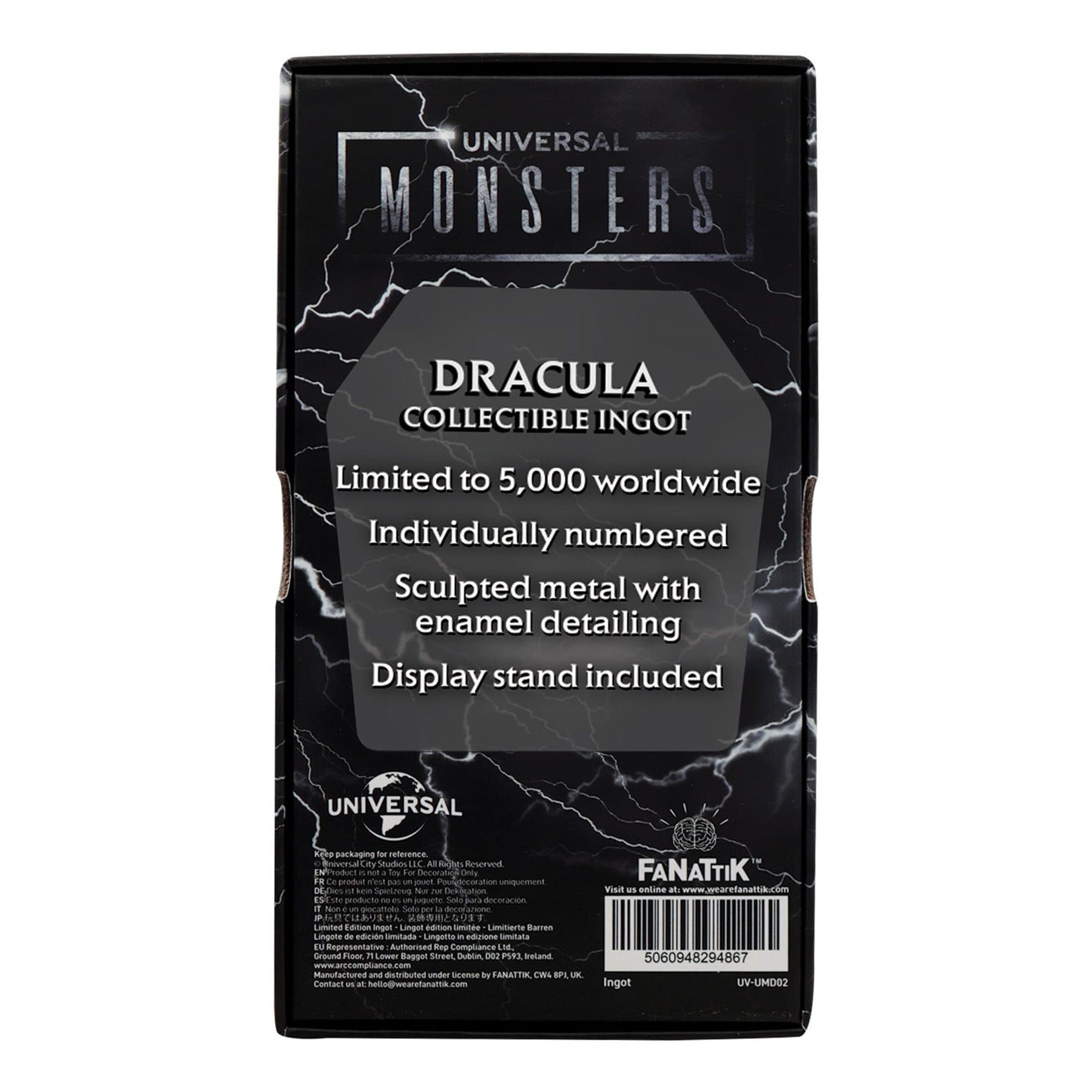 Universal Monsters Dracula Limited Edition Embossed Metal Ingot