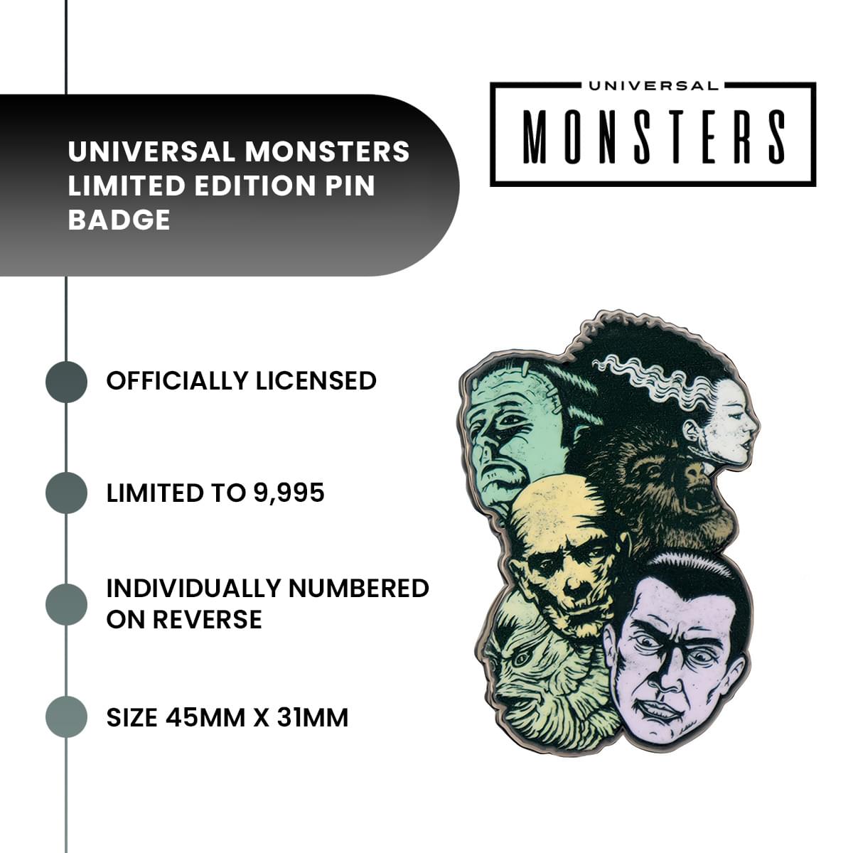 Universal Monsters Limited Edition Enamel Pin