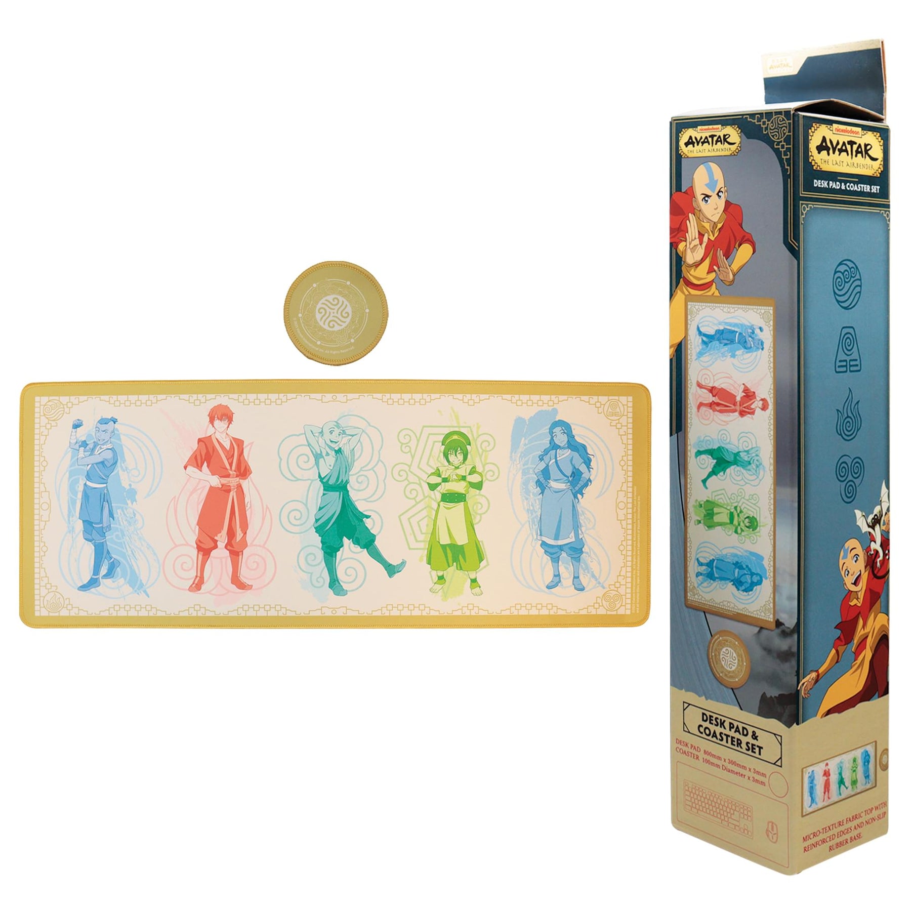 Avatar: The Last Airbender Elements Desk Pad and Coaster Set
