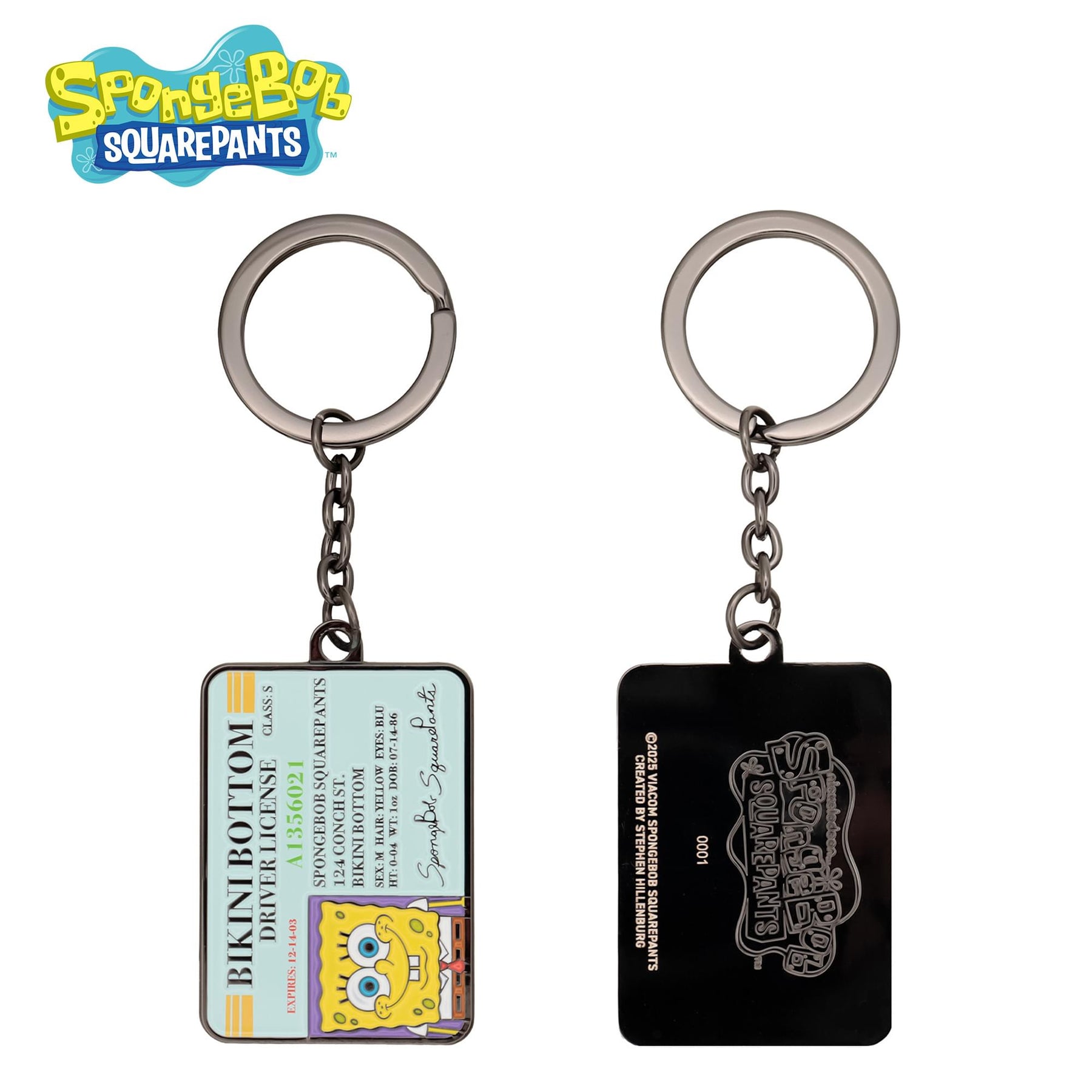 SpongeBob SquarePants Driver License Limited Edition Metal Keychain