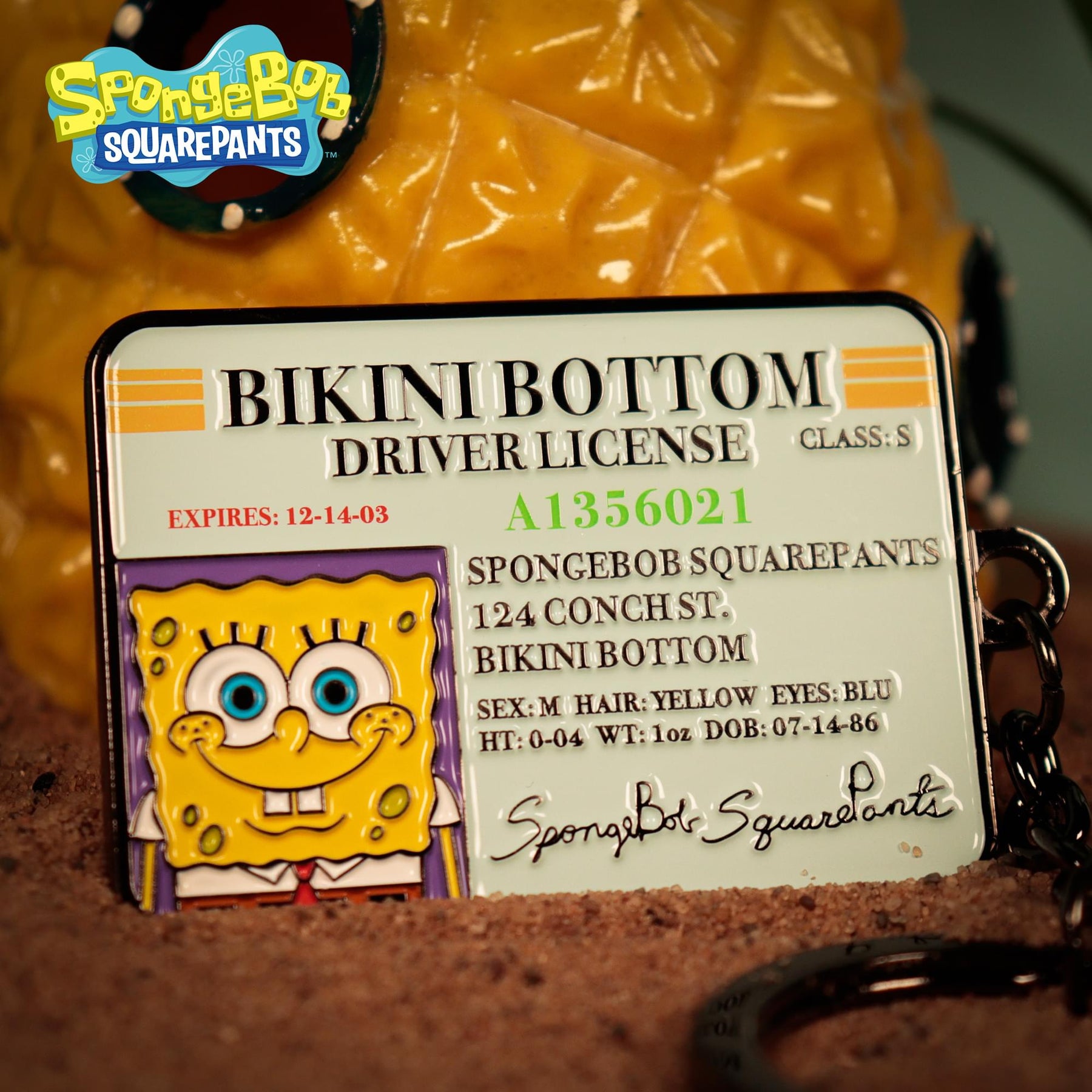 SpongeBob SquarePants Driver License Limited Edition Metal Keychain