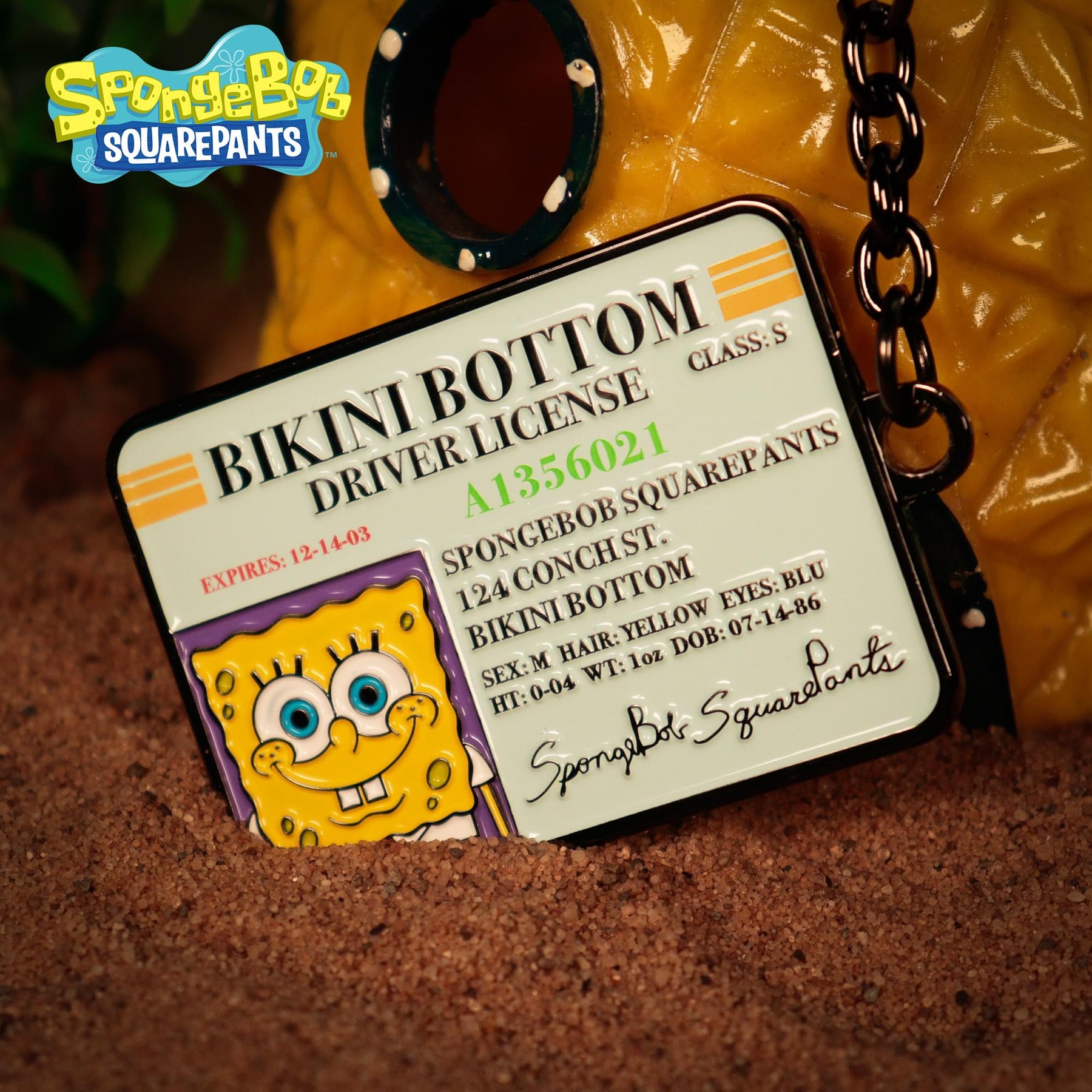 SpongeBob SquarePants Driver License Limited Edition Metal Keychain