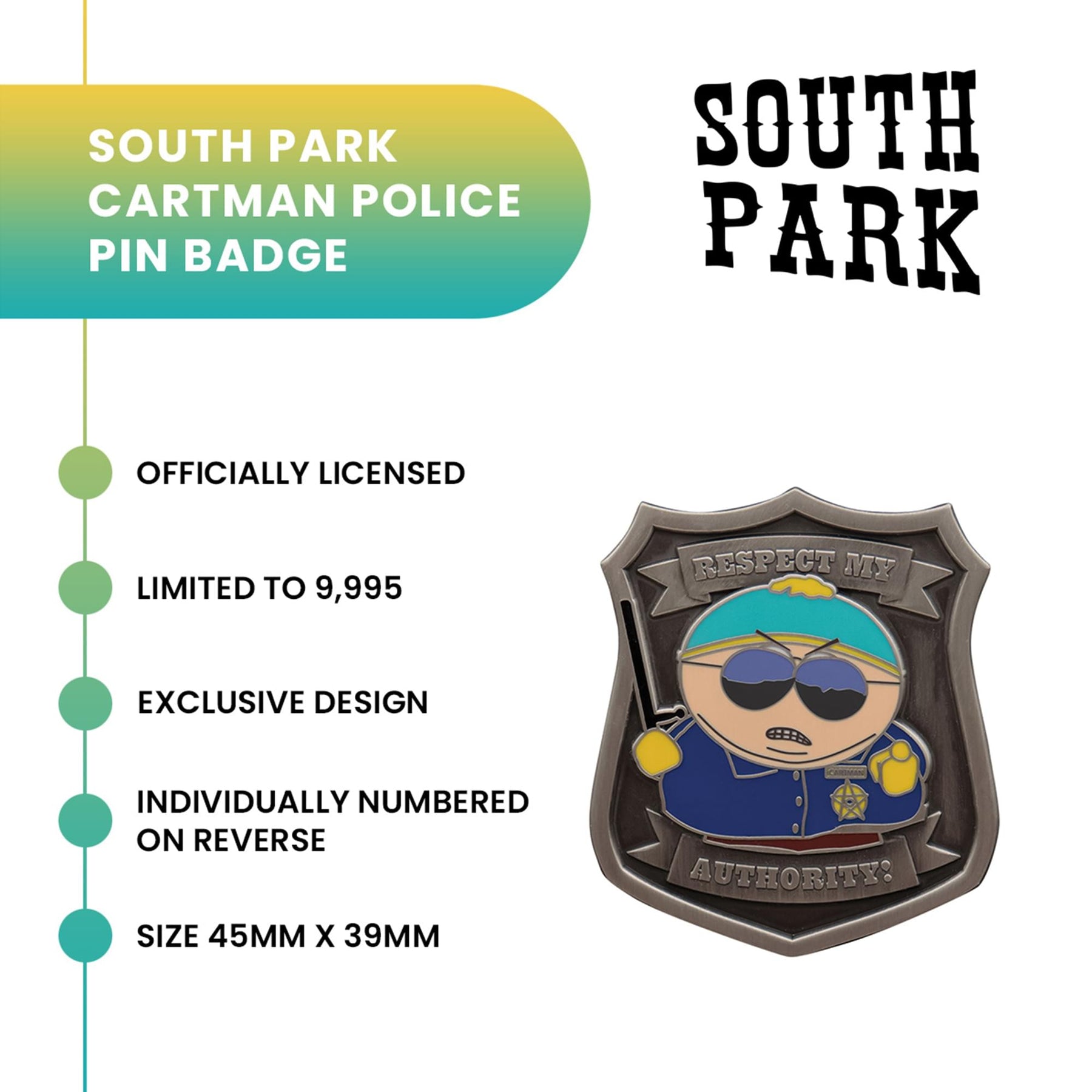 South Park Cartman Police Limited Edition Enamel Pin