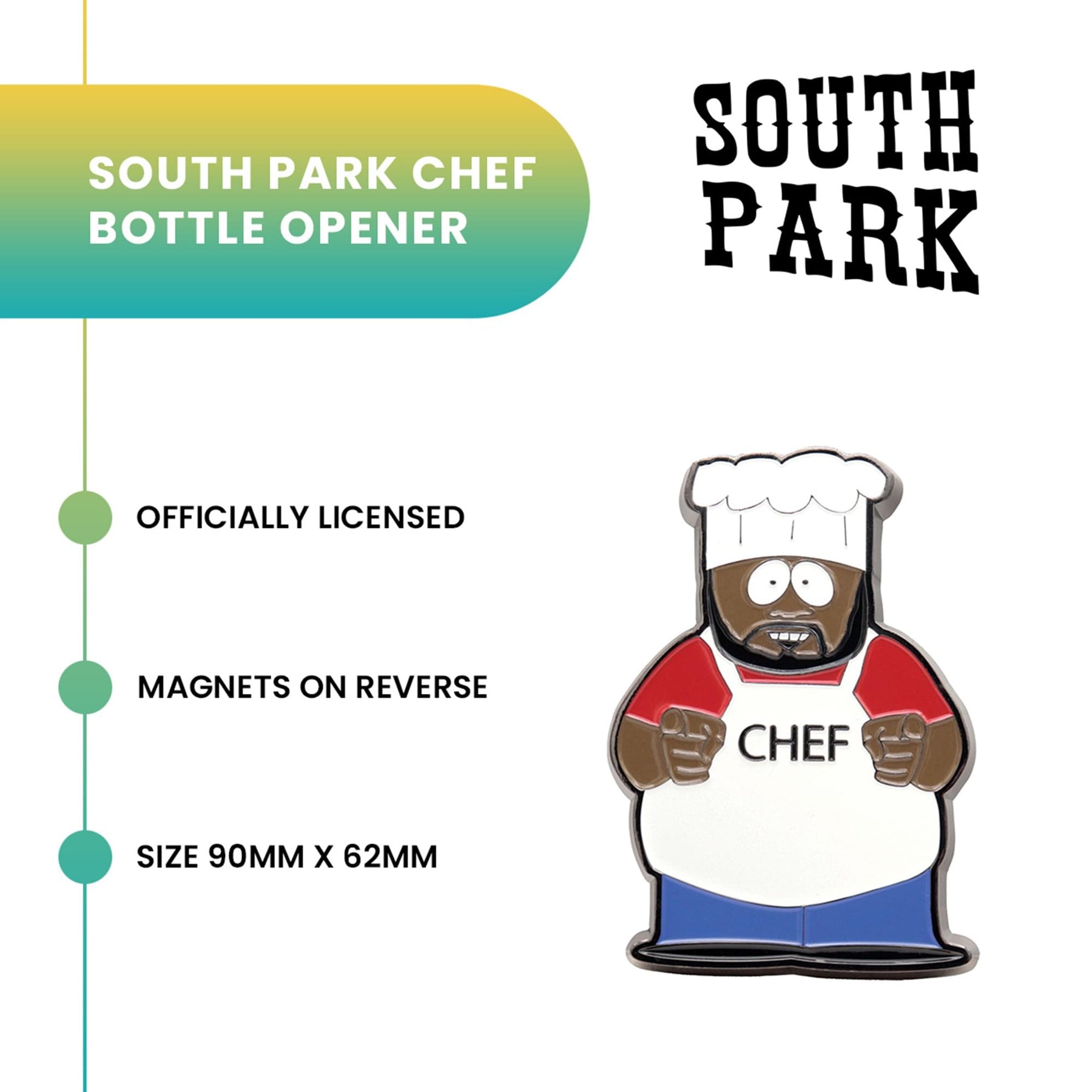South Park Chef Magnetic Metal Bottle Opener