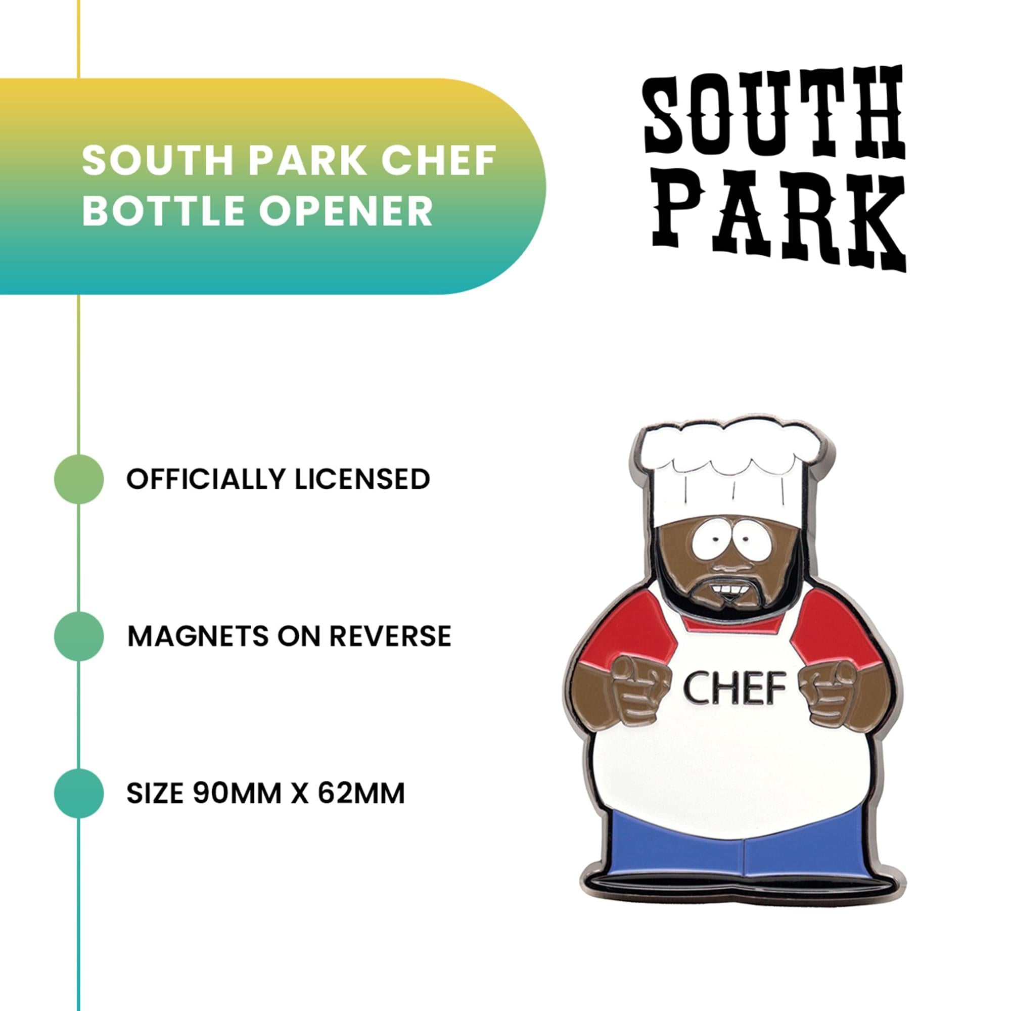 South Park Chef Magnetic Metal Bottle Opener