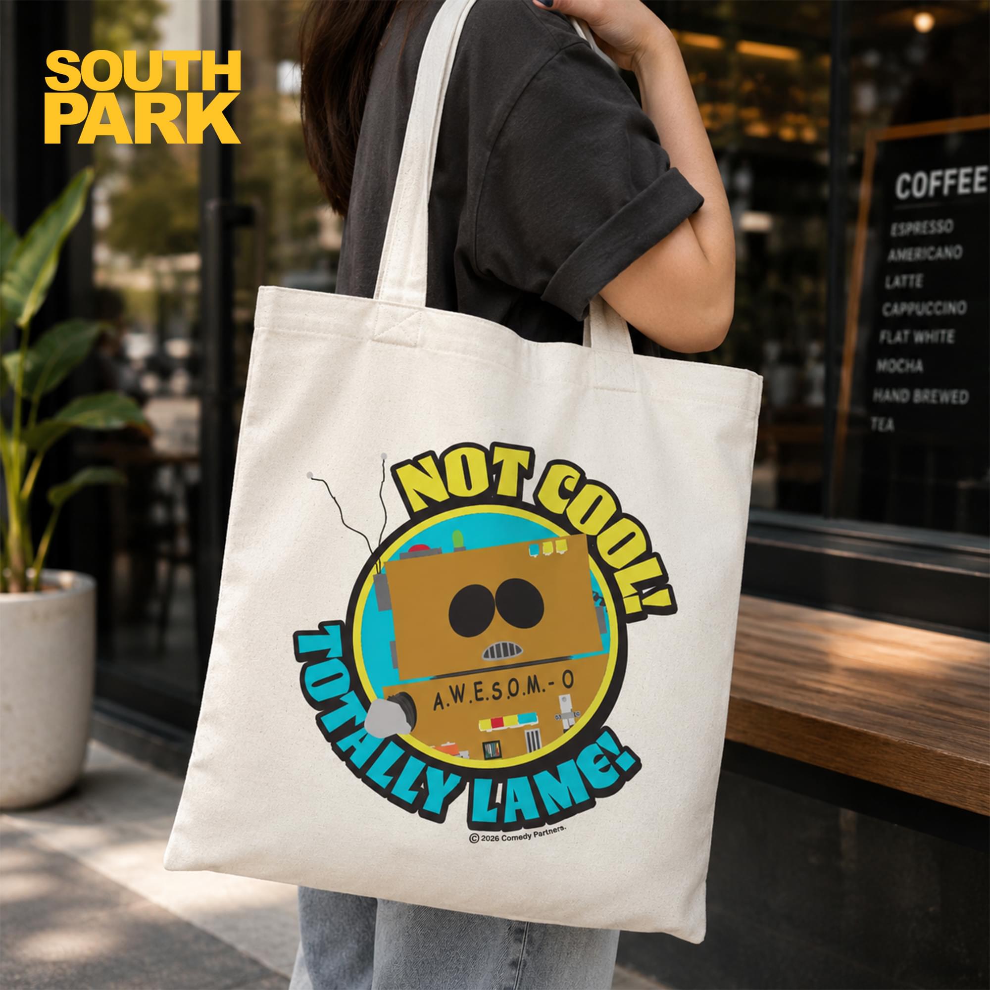 South Park Cartman AWESOM-O 16-Inch Cotton Tote Bag