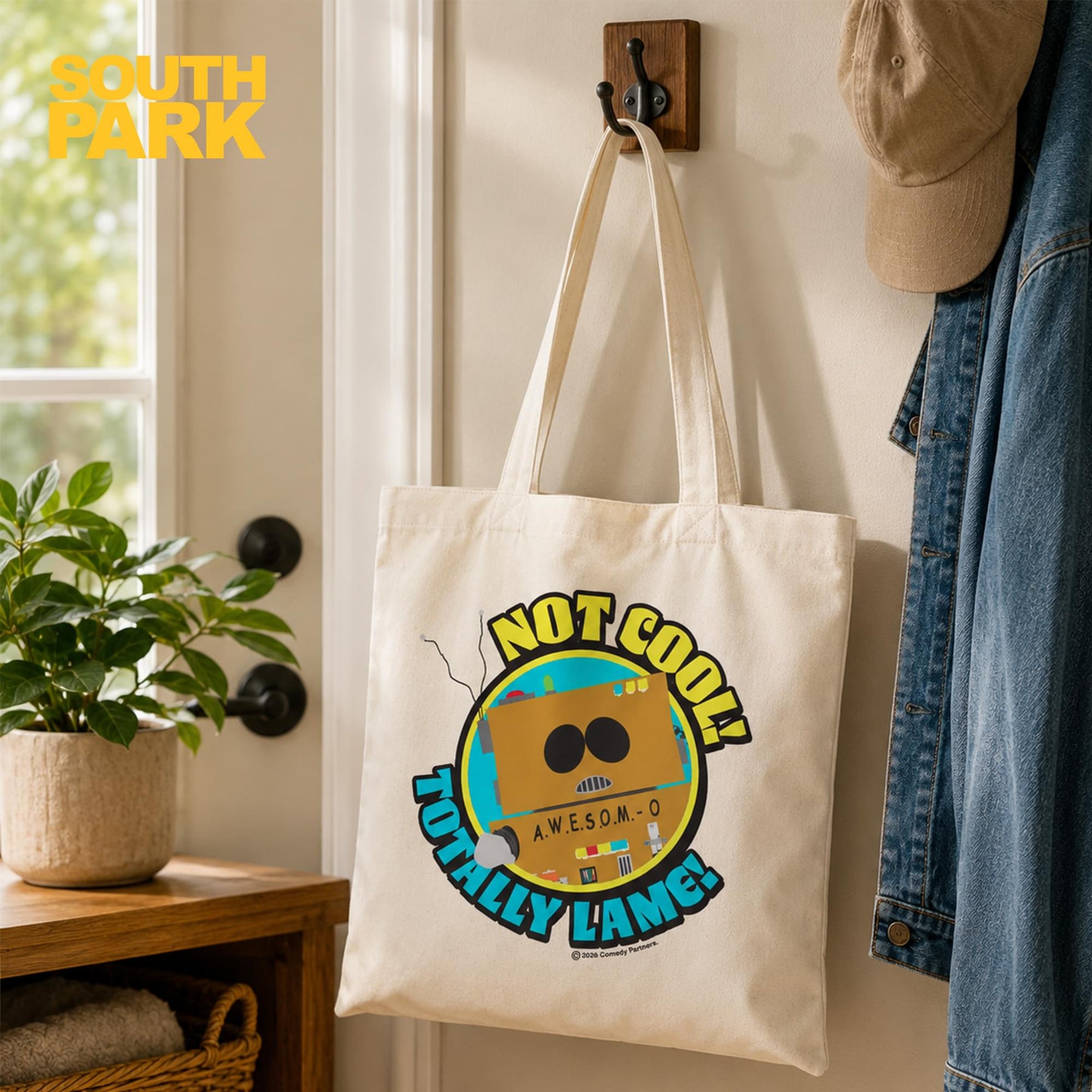 South Park Cartman AWESOM-O 16-Inch Cotton Tote Bag