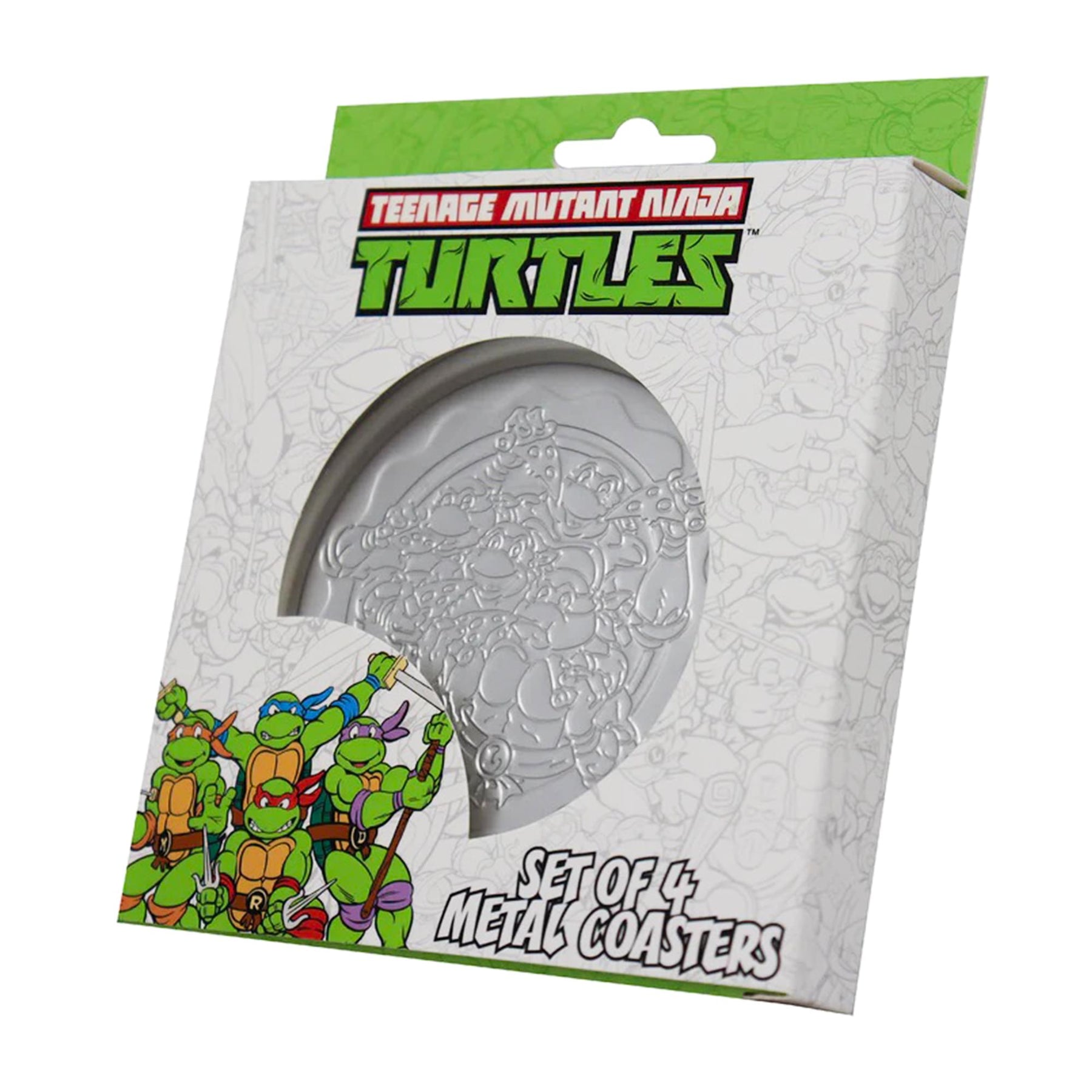 Teenage Mutant Ninja Turtles Embossed Metal Coasters | Set of 4