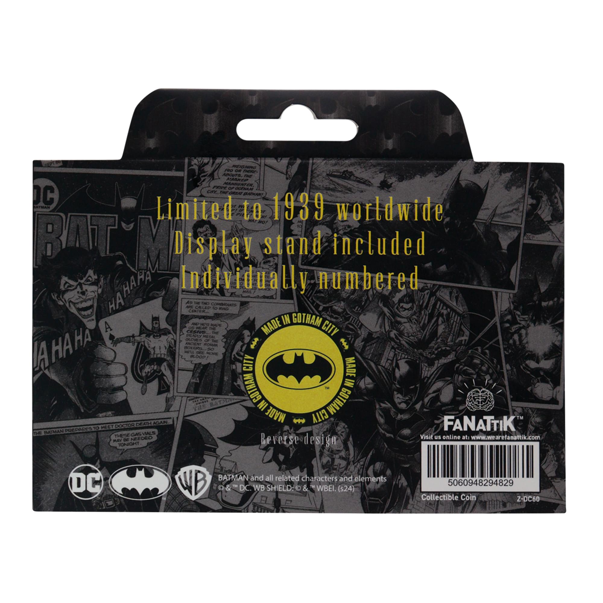 DC Comics Batman 85th Anniversary Limited Edition Enamel Collectible Coin
