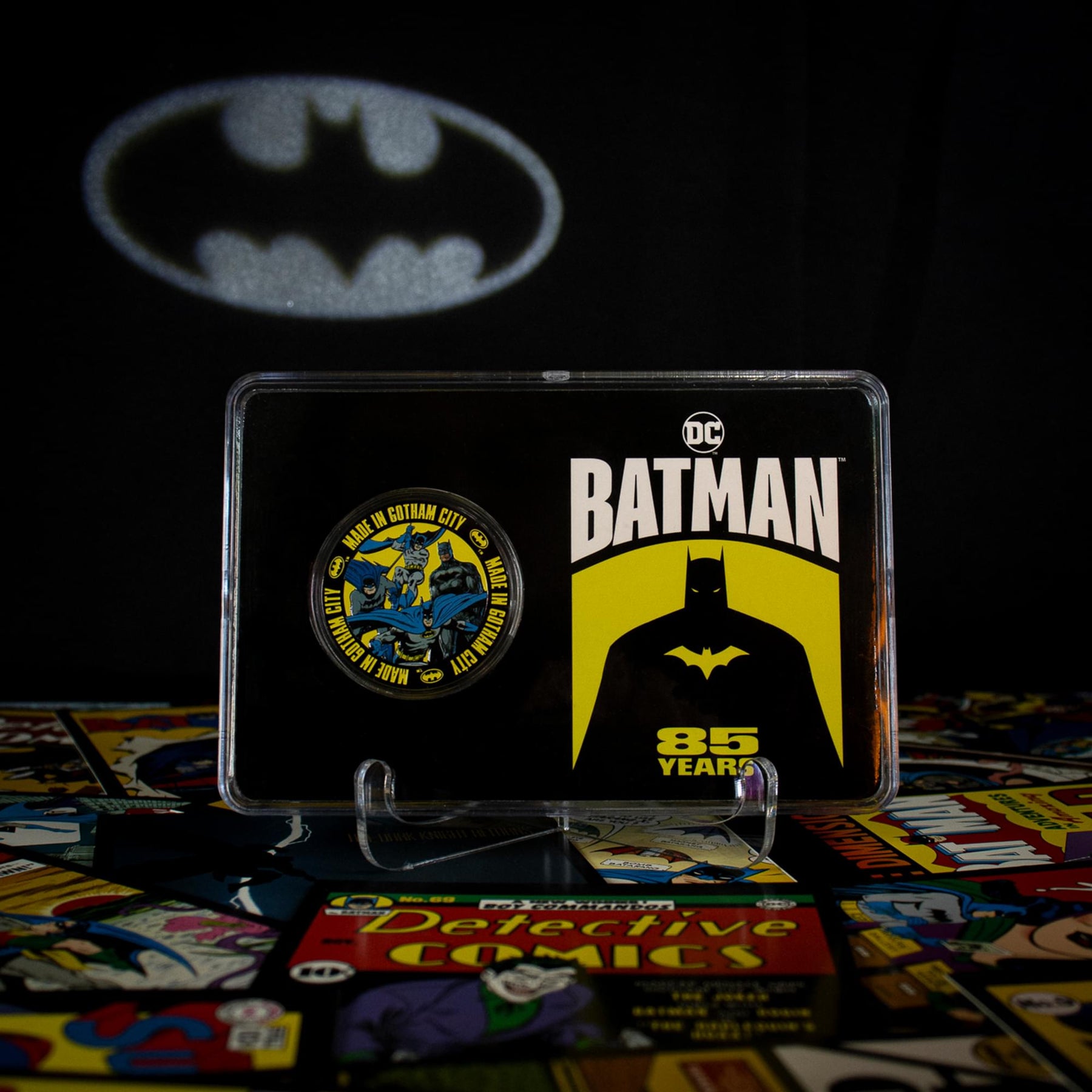 DC Comics Batman 85th Anniversary Limited Edition Enamel Collectible Coin
