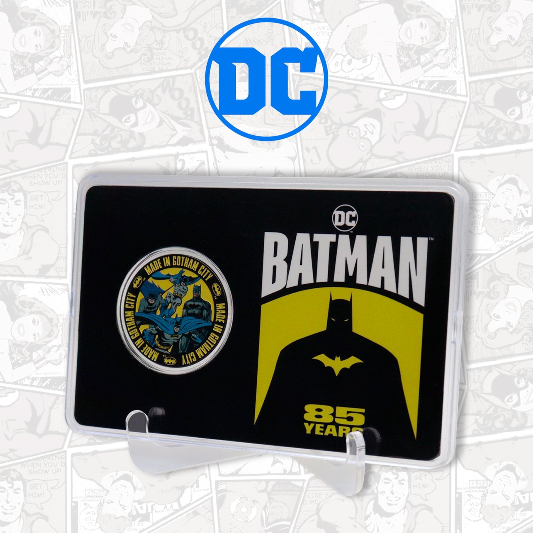 DC Comics Batman 85th Anniversary Limited Edition Enamel Collectible Coin