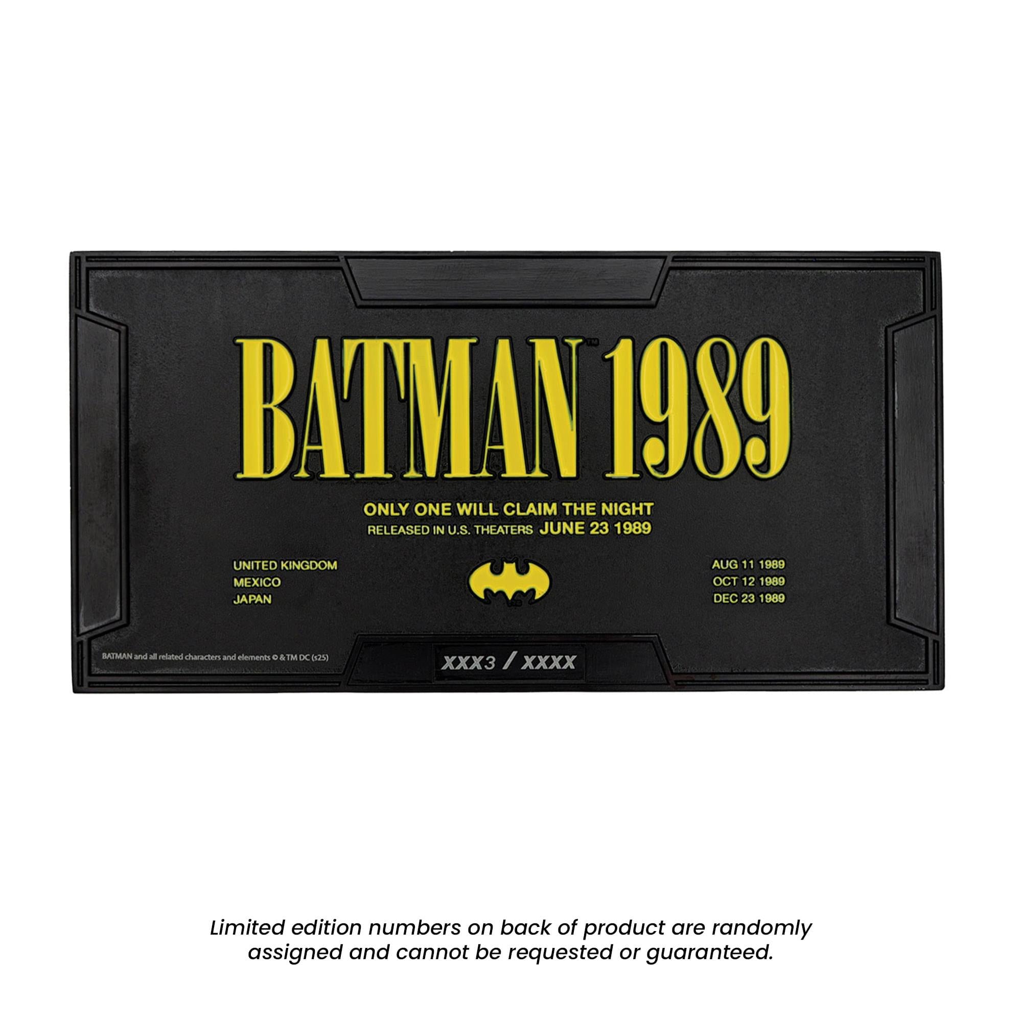 DC Batman Batmobile 1989 XL Limited Edition Ingot
