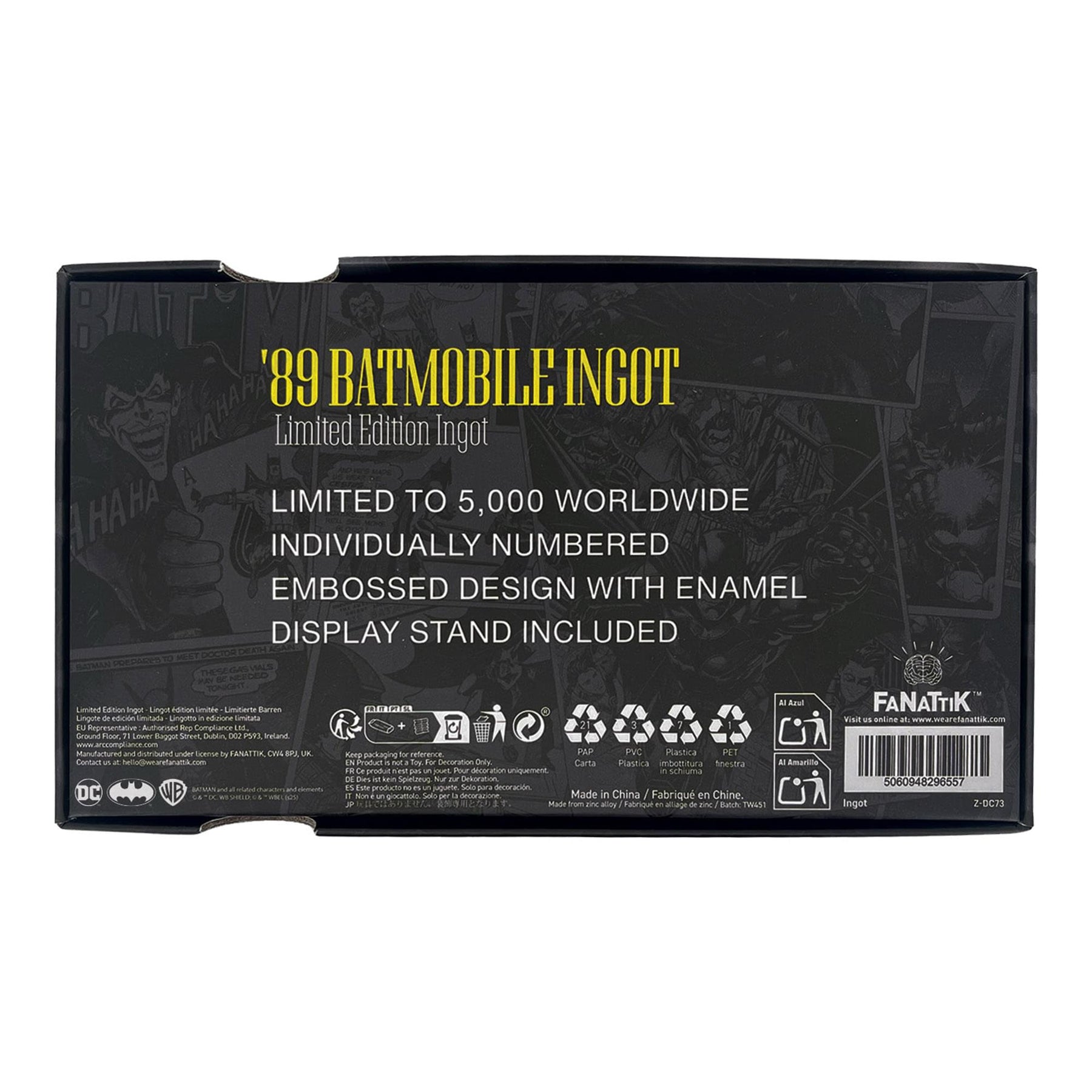 DC Batman Batmobile 1989 XL Limited Edition Ingot