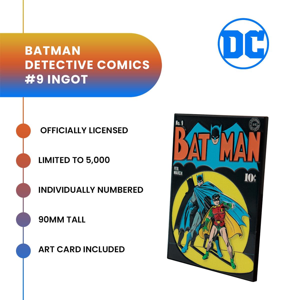 DC Batman Detective Comics #9 Limited Edition Ingot