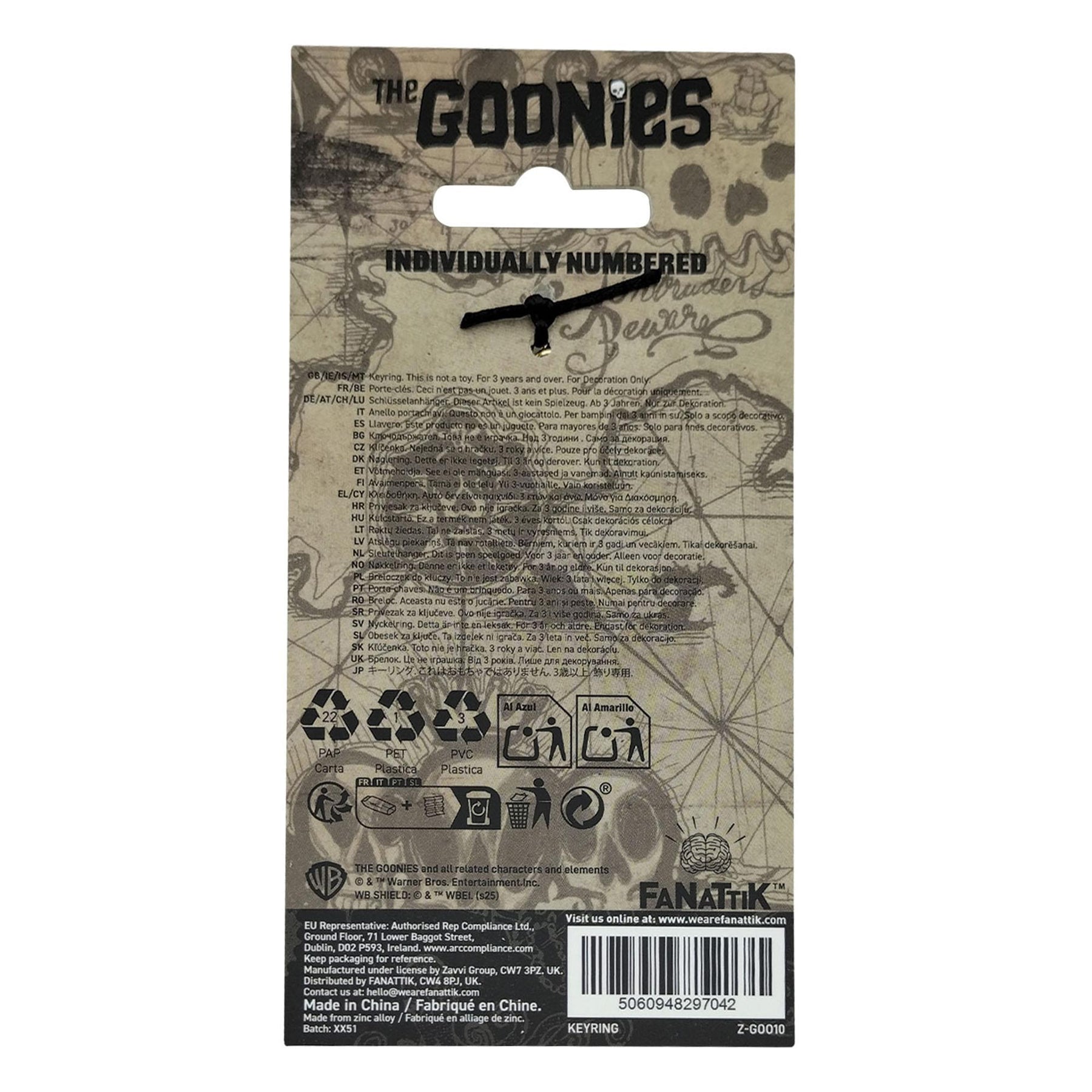 The Goonies 40th Anniversary Copper Bones Keyring
