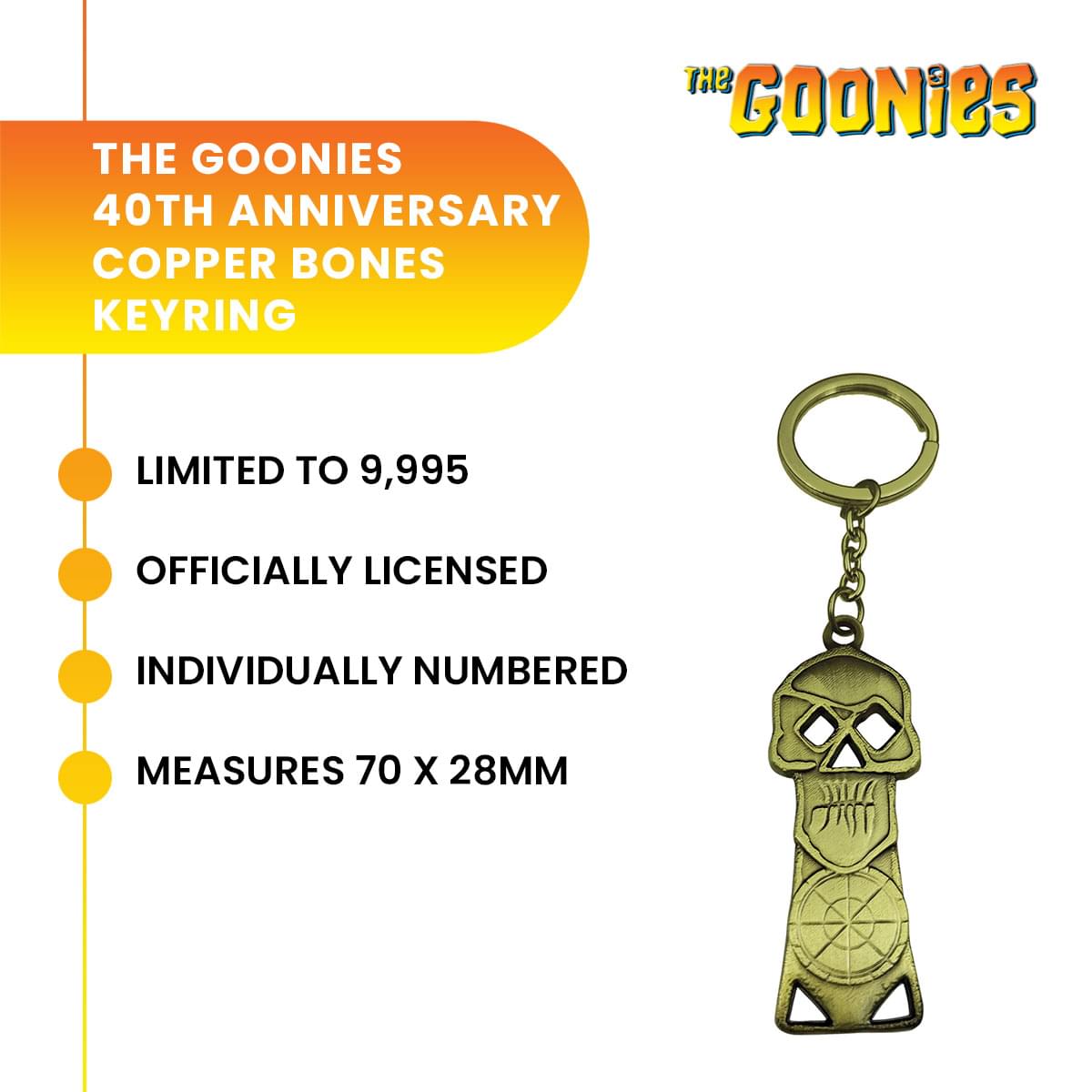 The Goonies 40th Anniversary Copper Bones Keyring