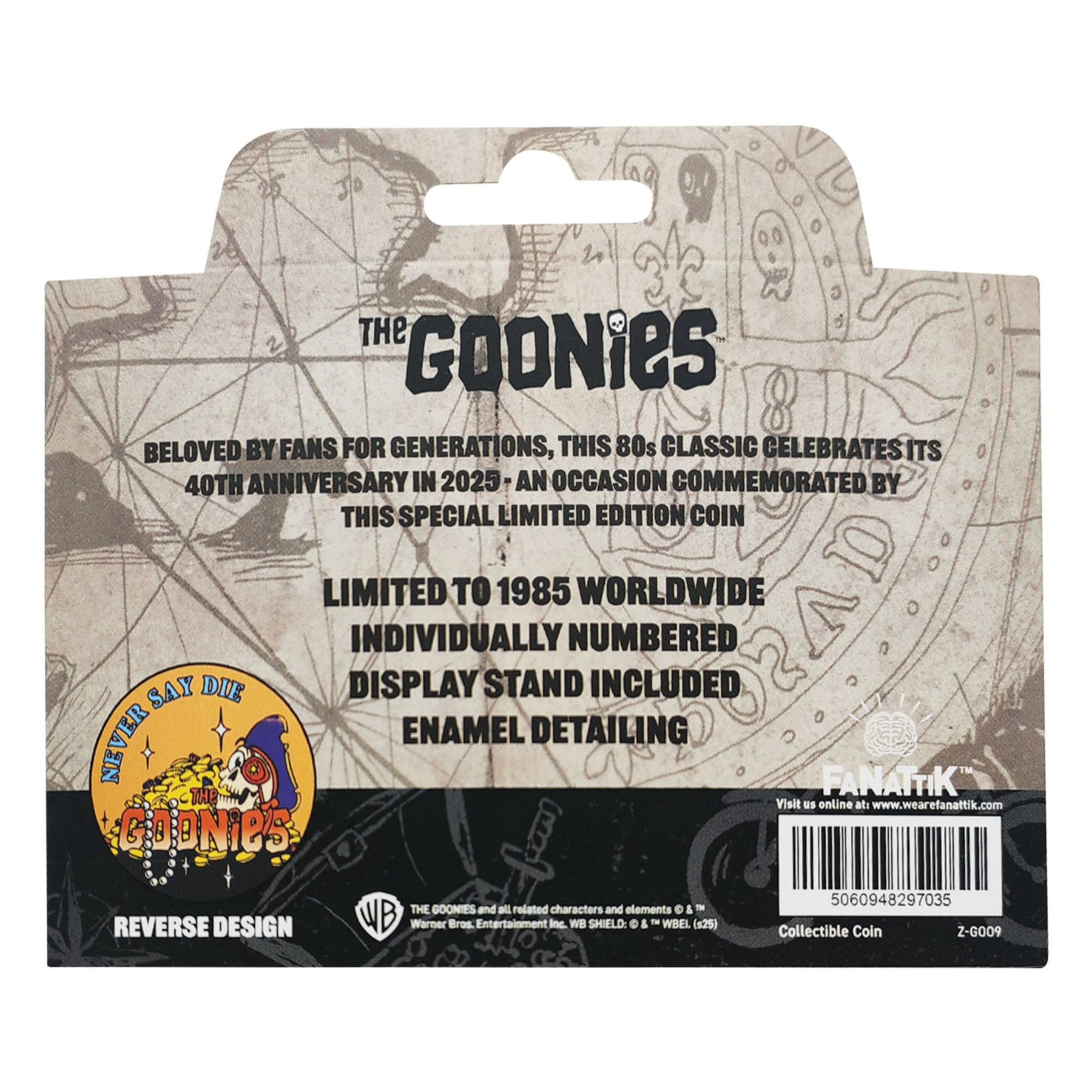 The Goonies 40th Anniversary Limited Edition Enamel Collectible Coin