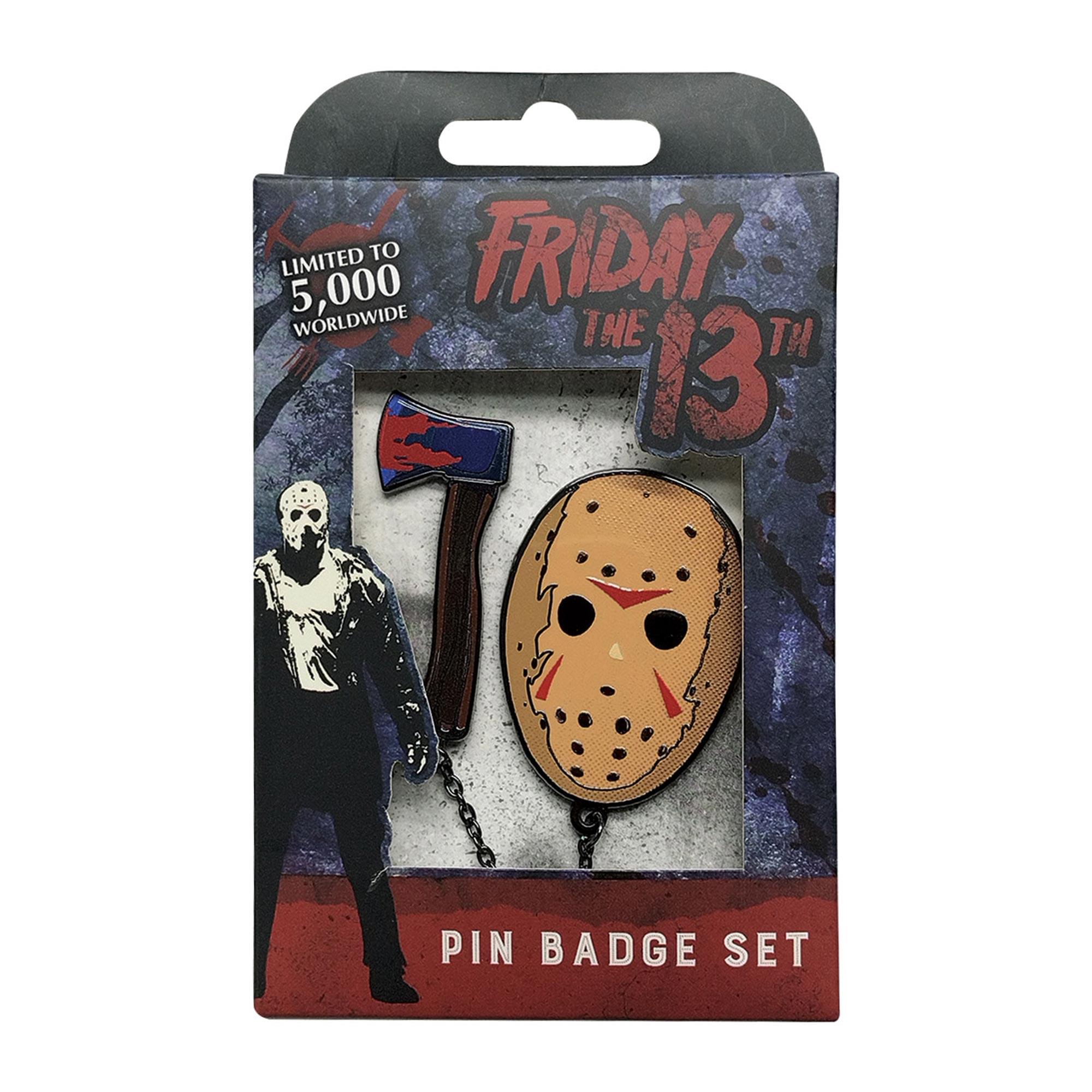 Friday The 13th Jason Mask and Axe Limited Edition 2-Piece Enamel Pin Set