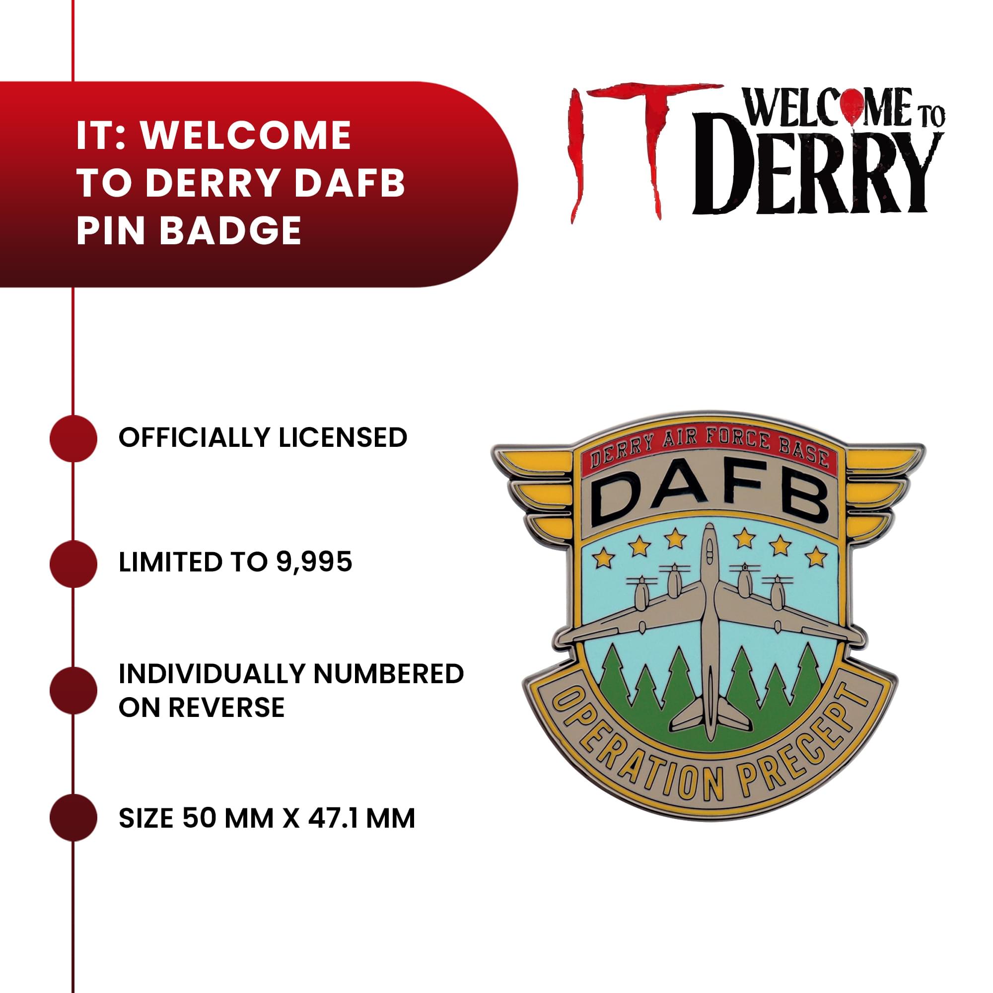 IT: Welcome to Derry DAFB Limited Edition Enamel Pin