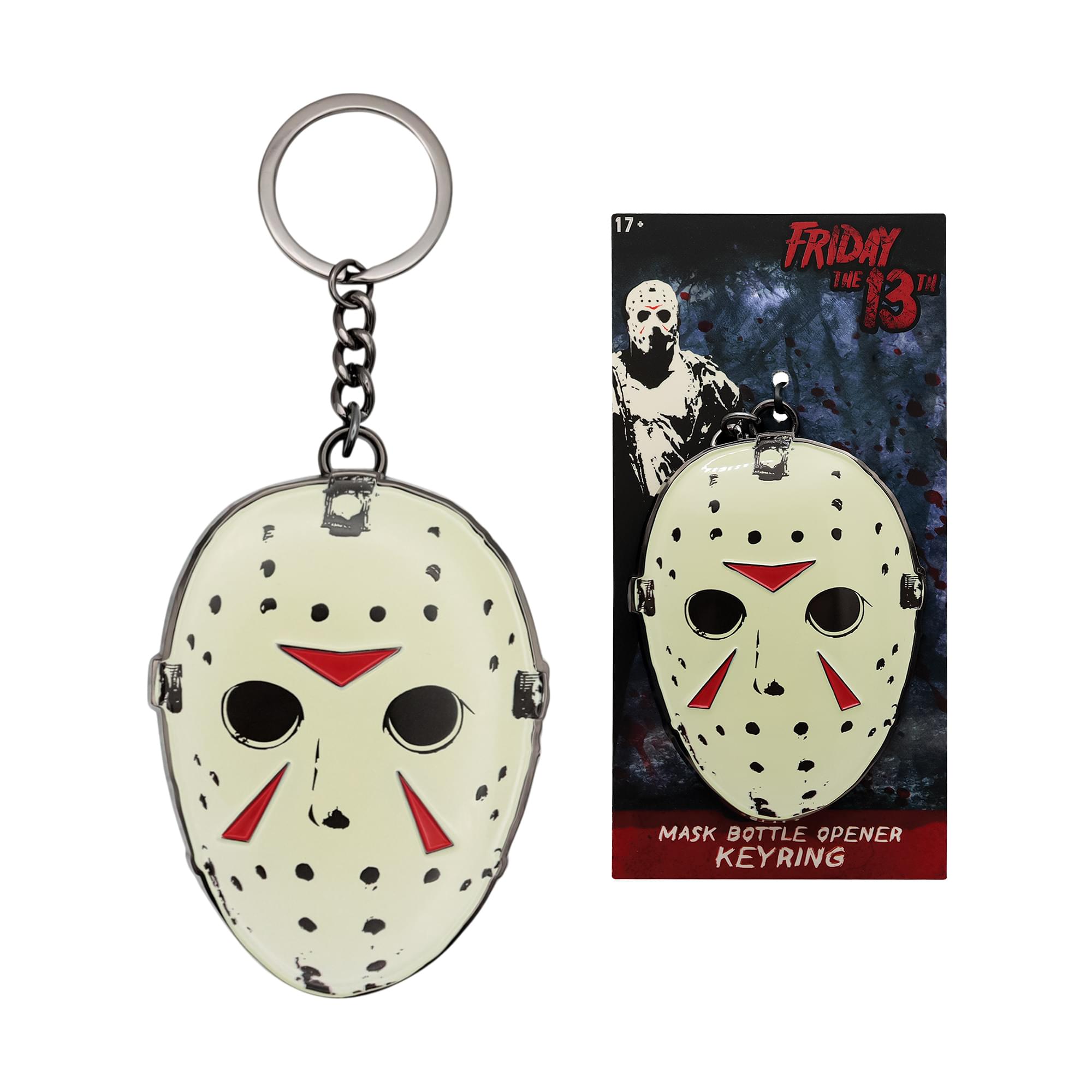 Friday The 13th Jason Hockey Mask Metal Bottle Opener Keyring | 3 x 2.5 Inches