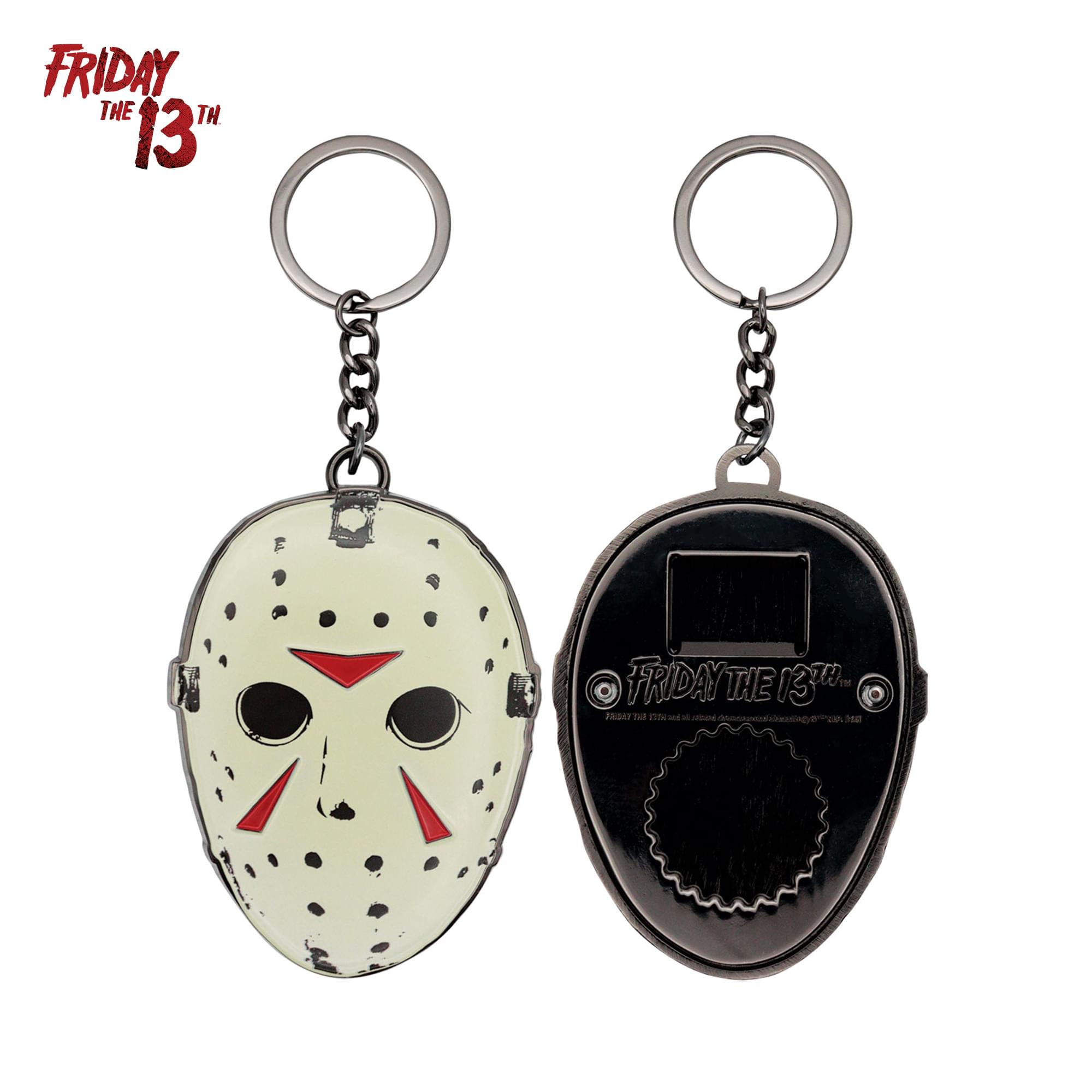 Friday The 13th Jason Hockey Mask Metal Bottle Opener Keyring | 3 x 2.5 Inches