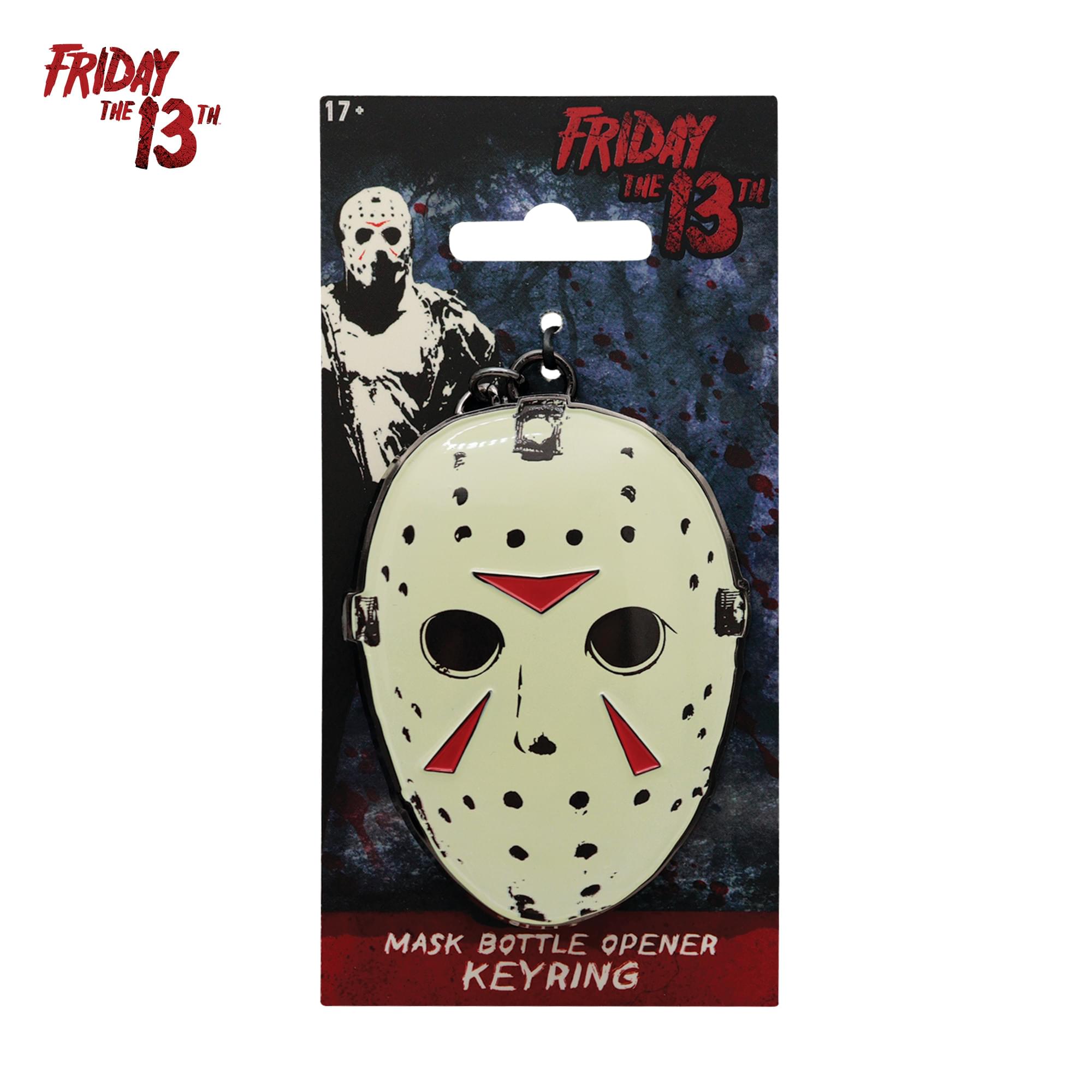 Friday The 13th Jason Hockey Mask Metal Bottle Opener Keyring | 3 x 2.5 Inches