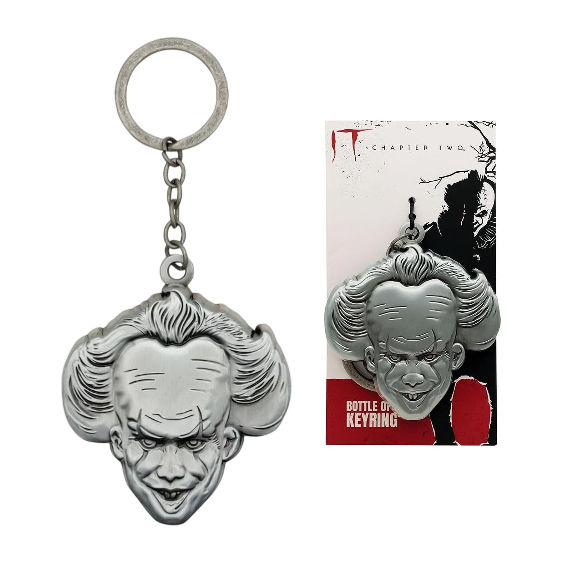 IT: Chapter Two Pennywise Face Metal Bottle Opener Keyring | 3 x 3 Inches