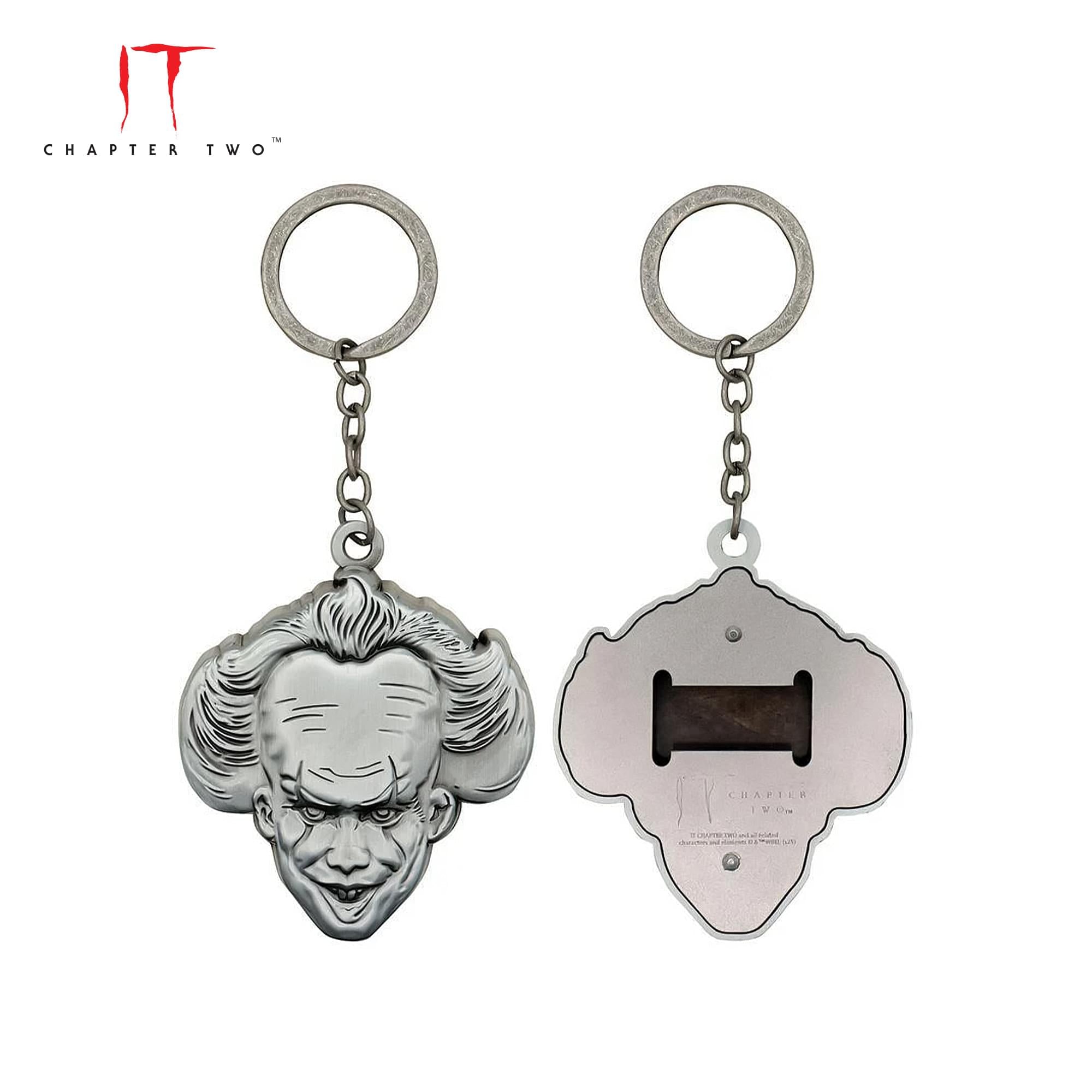 IT: Chapter Two Pennywise Face Metal Bottle Opener Keyring | 3 x 3 Inches