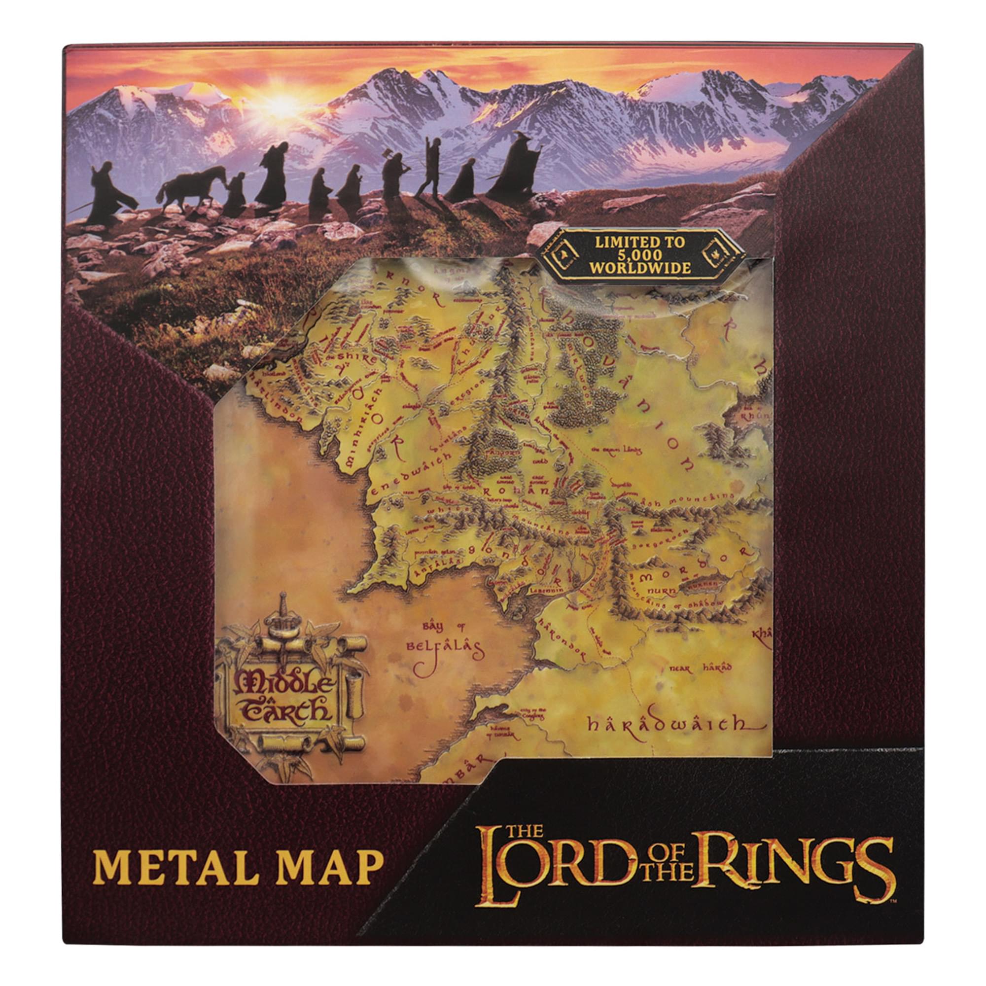 The Lord of the Rings Metal Map Replica