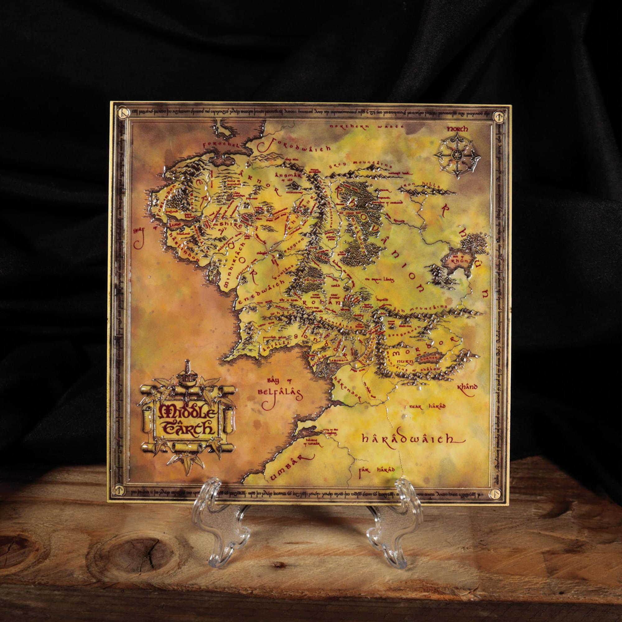 The Lord of the Rings Metal Map Replica