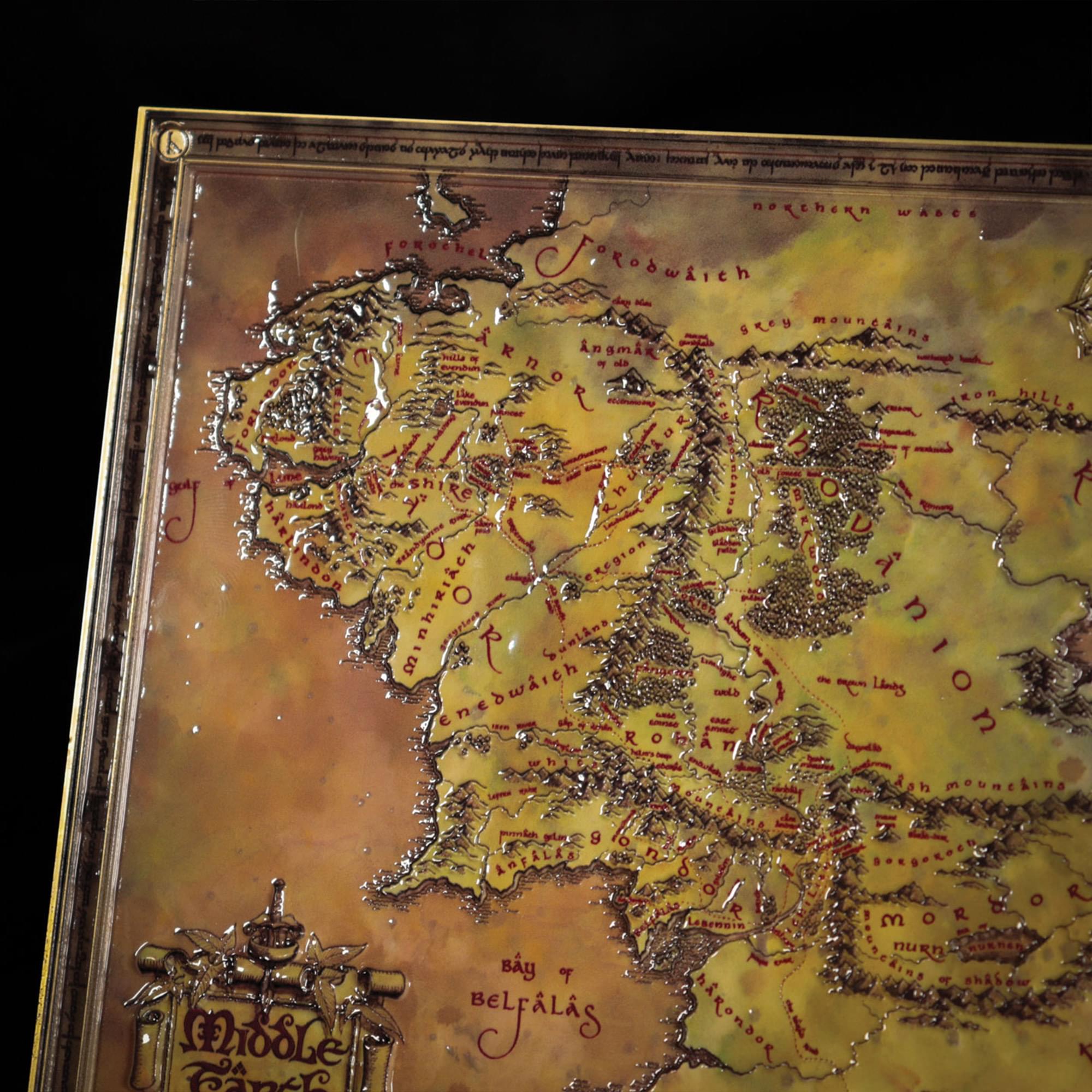 The Lord of the Rings Metal Map Replica