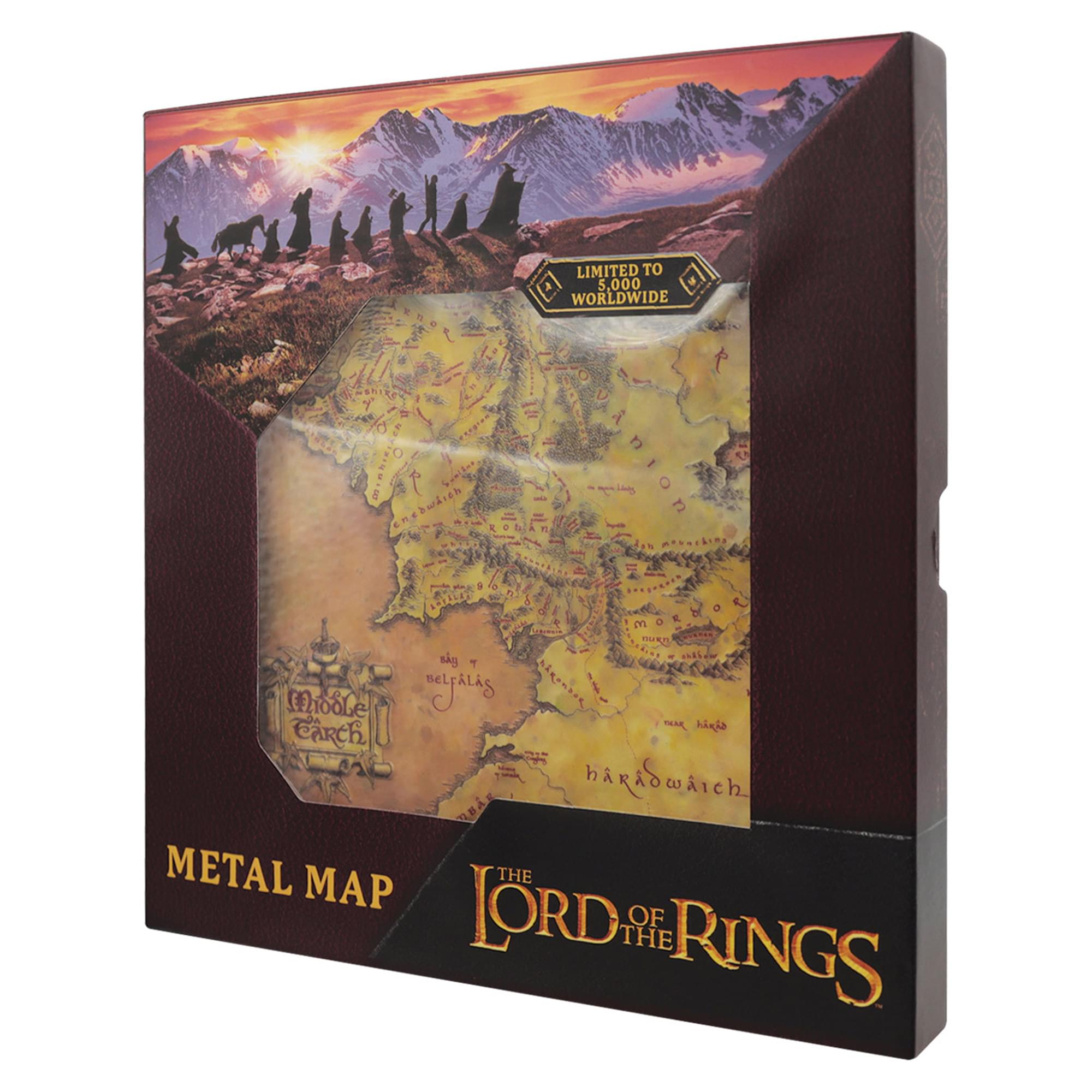 The Lord of the Rings Metal Map Replica