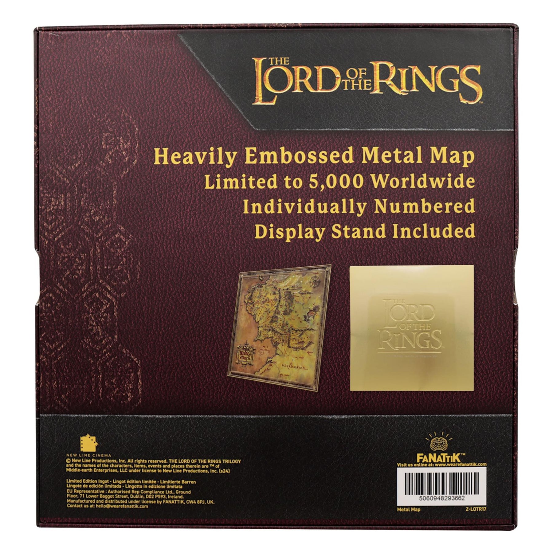 The Lord of the Rings Metal Map Replica