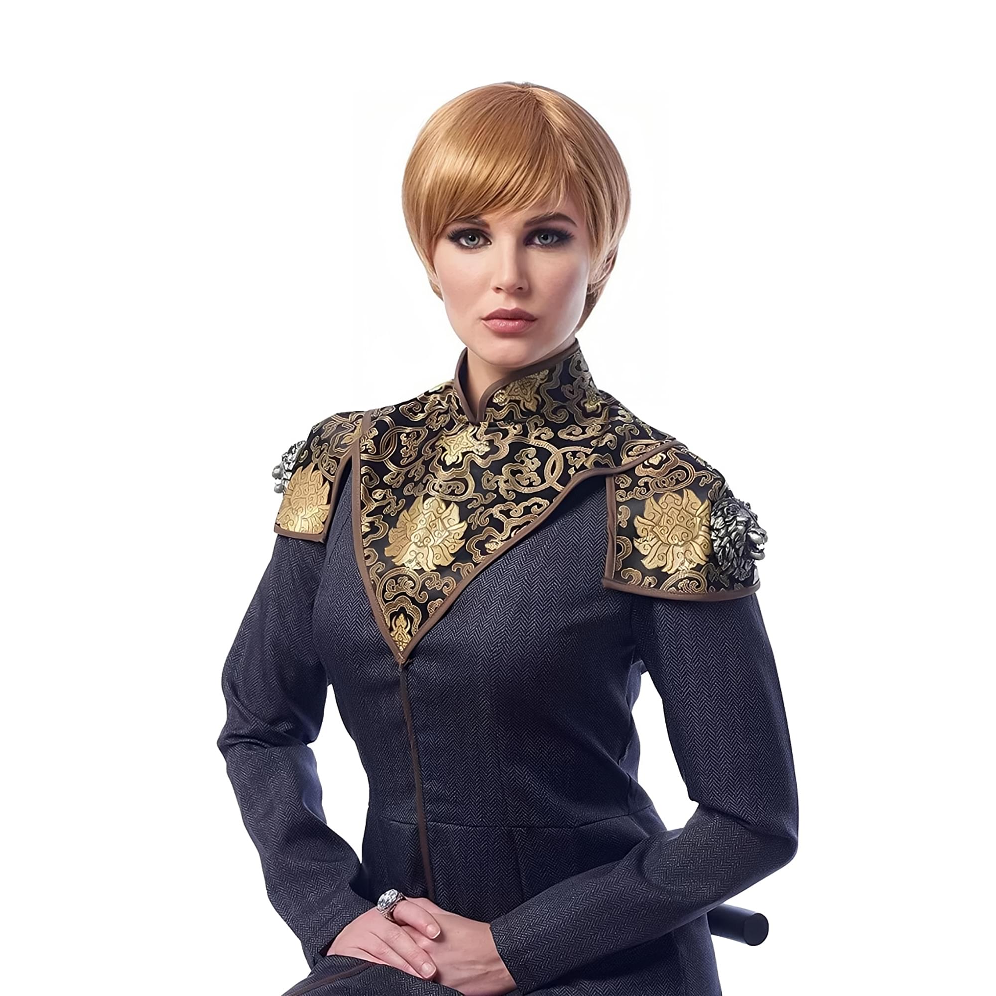 Medieval Queen Adult Costume Wig | Dark Blonde