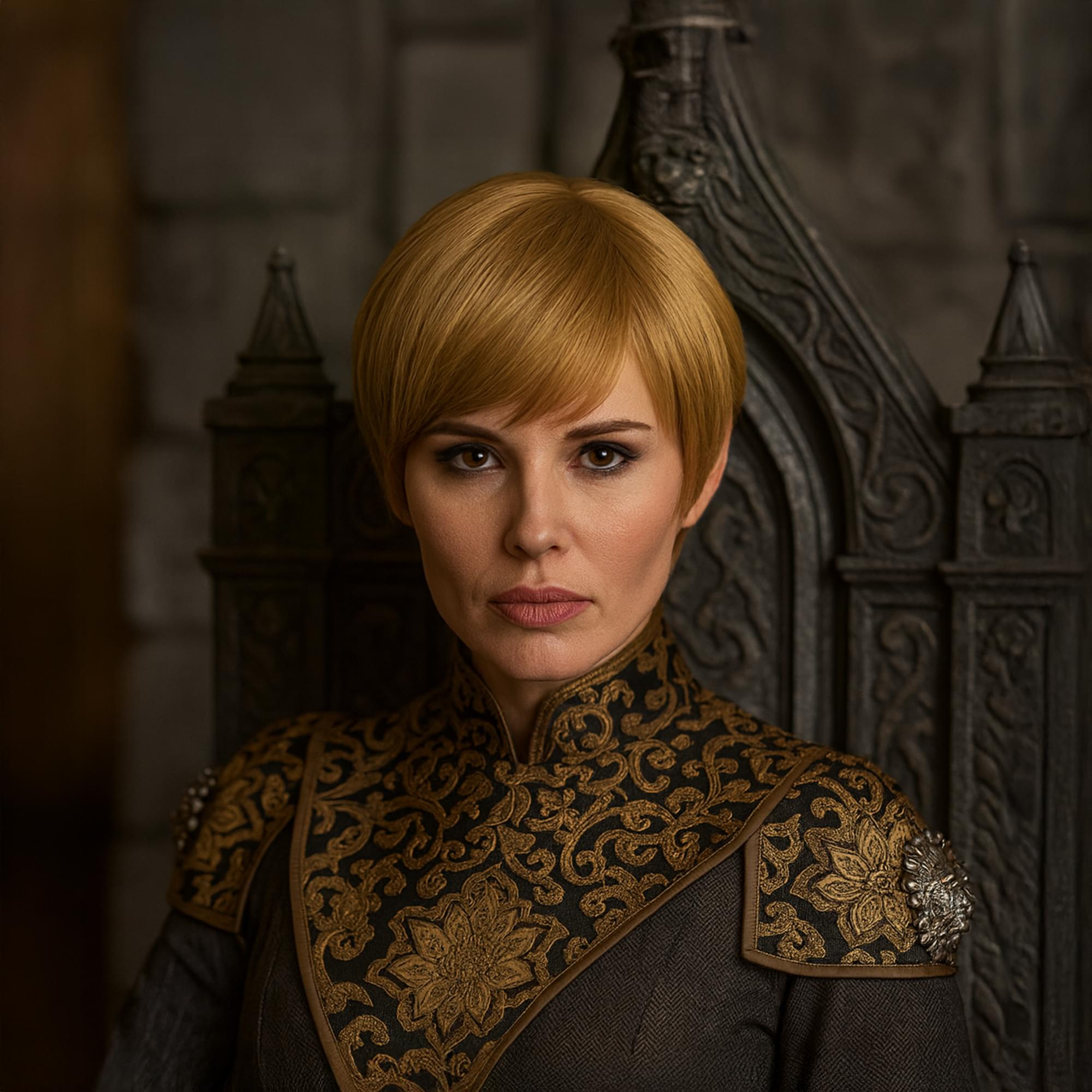 Medieval Queen Adult Costume Wig | Dark Blonde