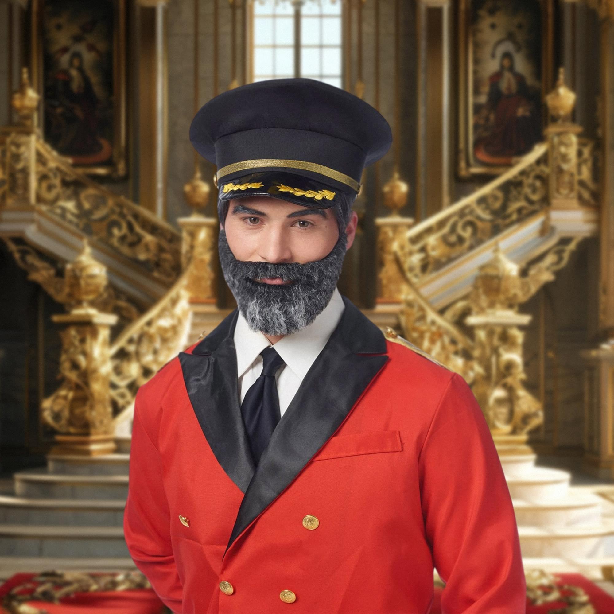 Captain Obvious Moustache and Beard Adult Costume Accessory Set