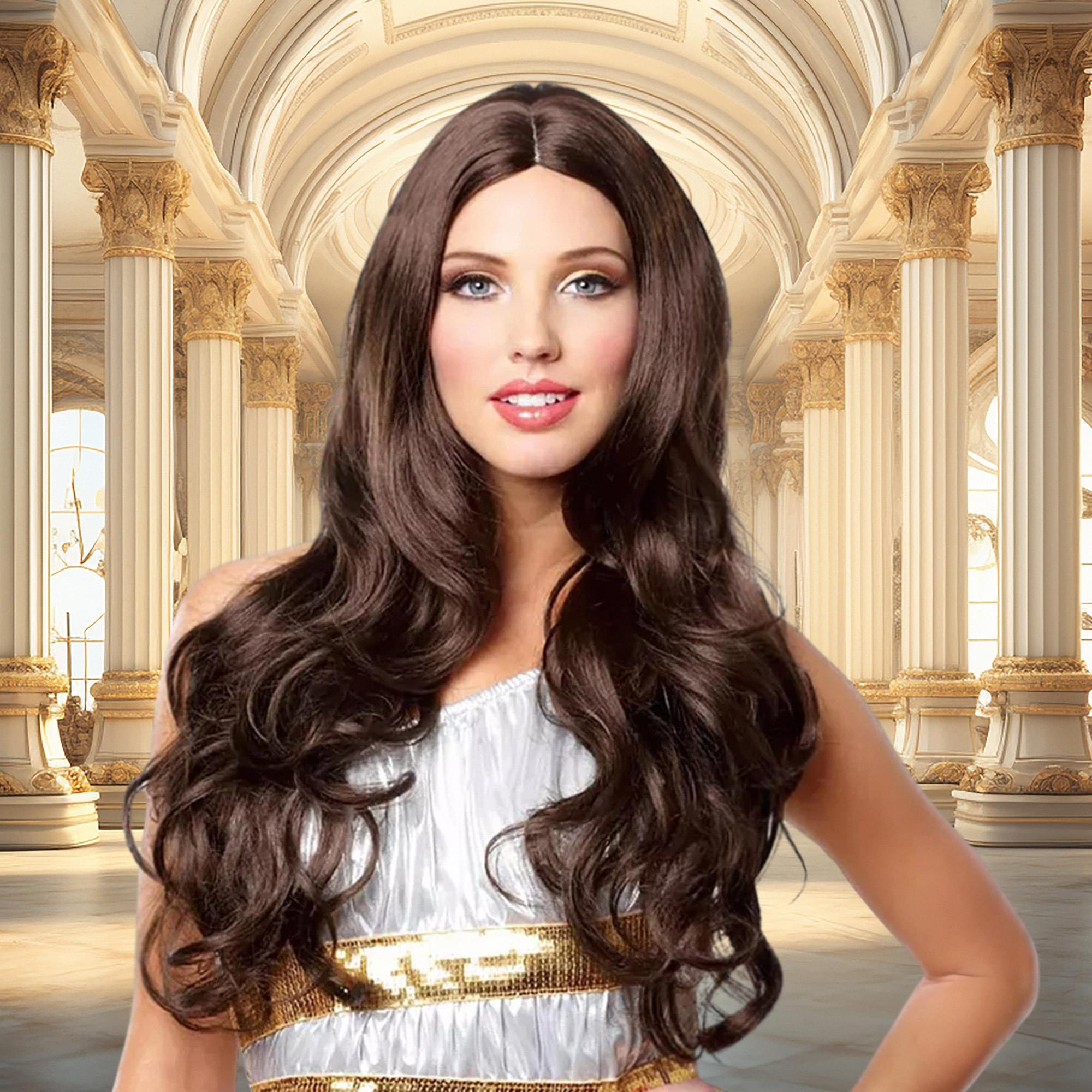 Goddess Adult Brown Costume Wig