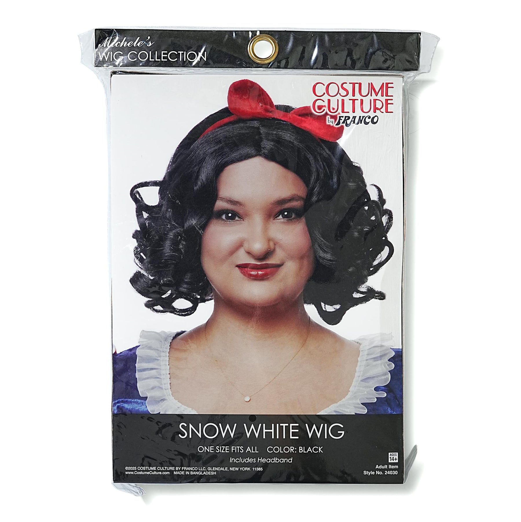 Black Snow White-Inspired Adult Costume Wig | One Size