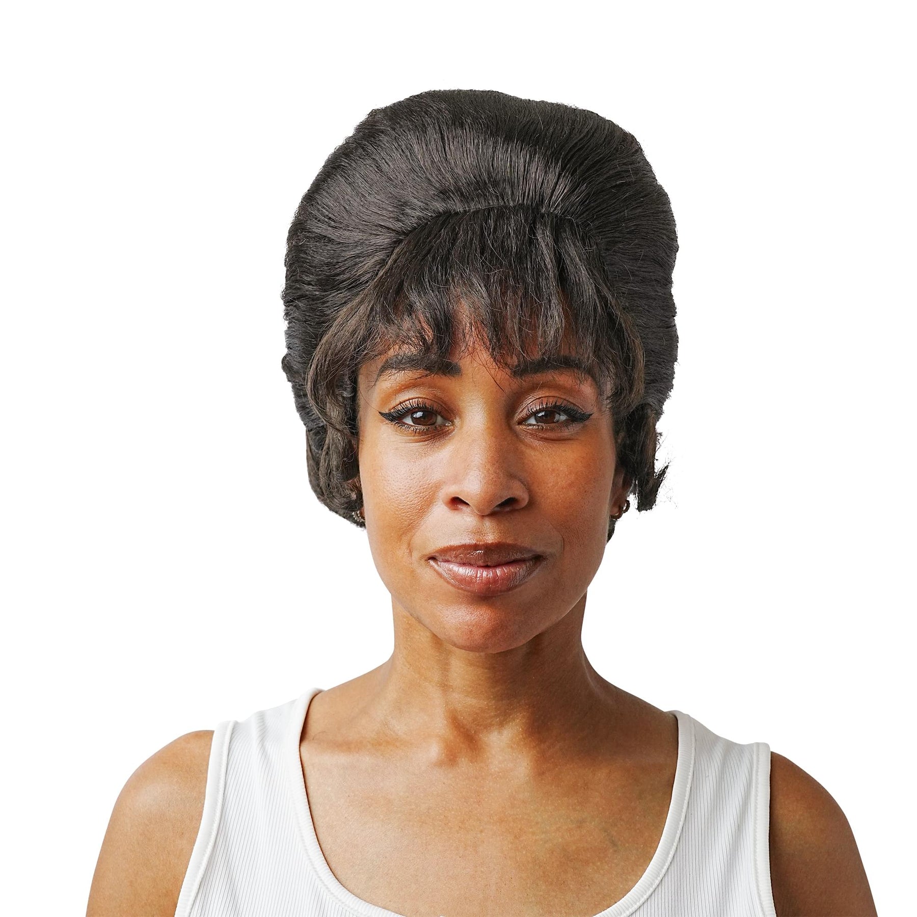Black Retro Beehive Adult Costume Wig | One Size