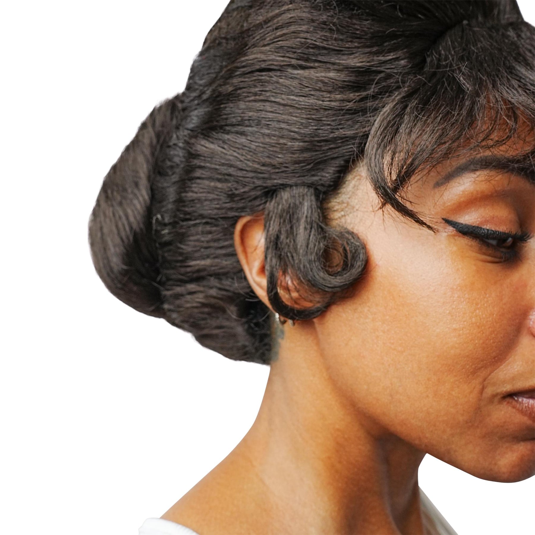 Black Retro Beehive Adult Costume Wig | One Size