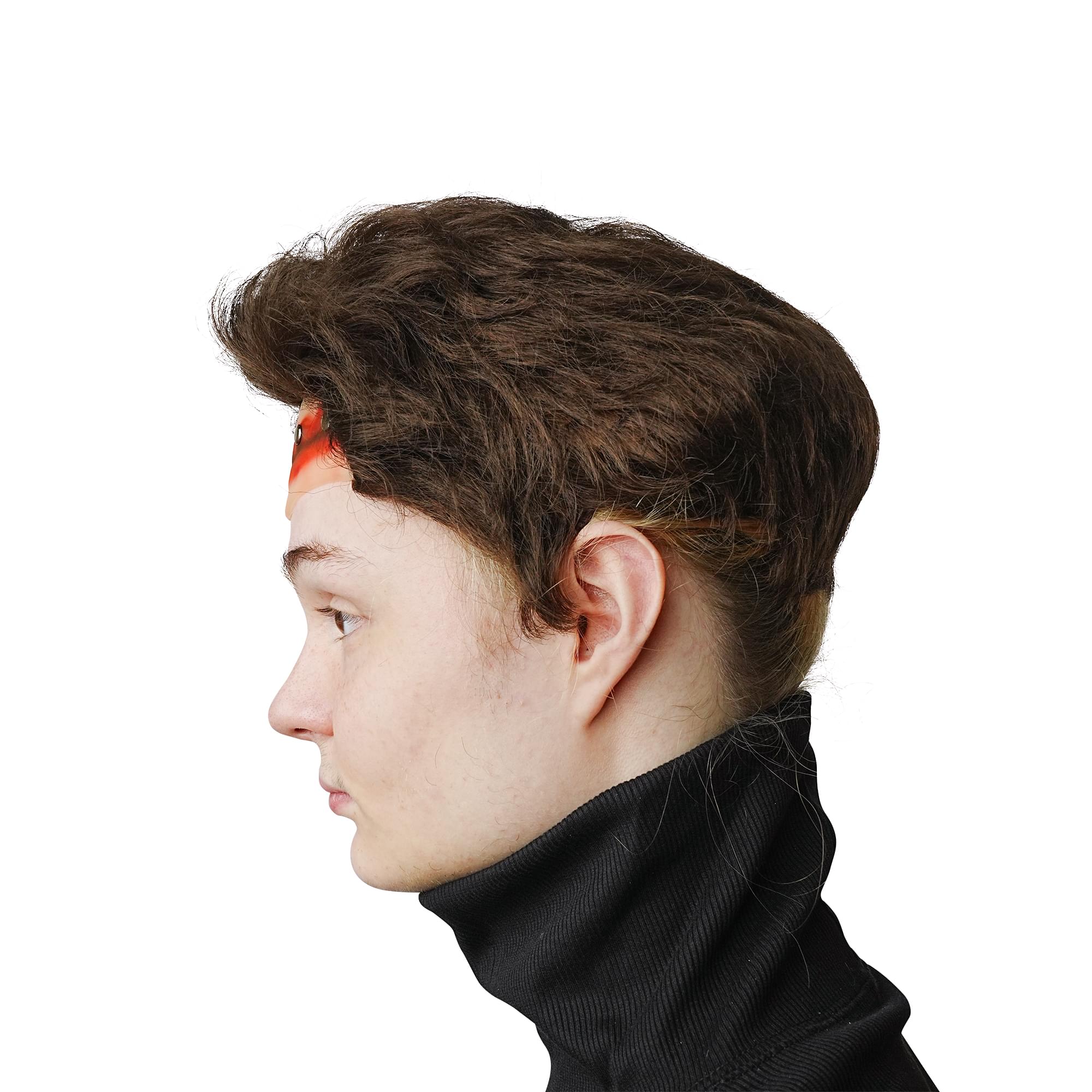 Brown Frankenstein Adult Costume Wig With Metal Studs | One Size