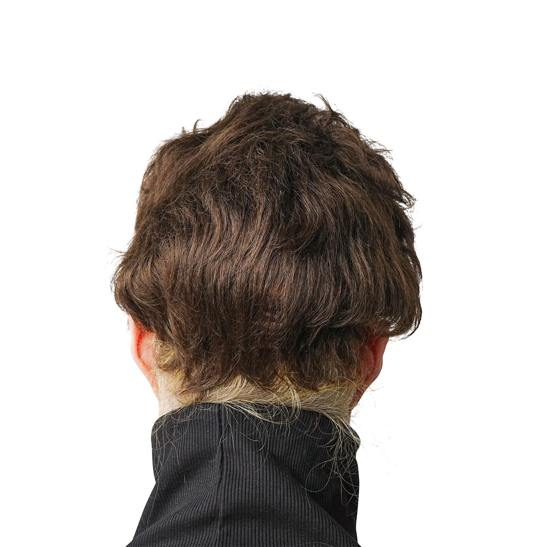 Brown Frankenstein Adult Costume Wig With Metal Studs | One Size