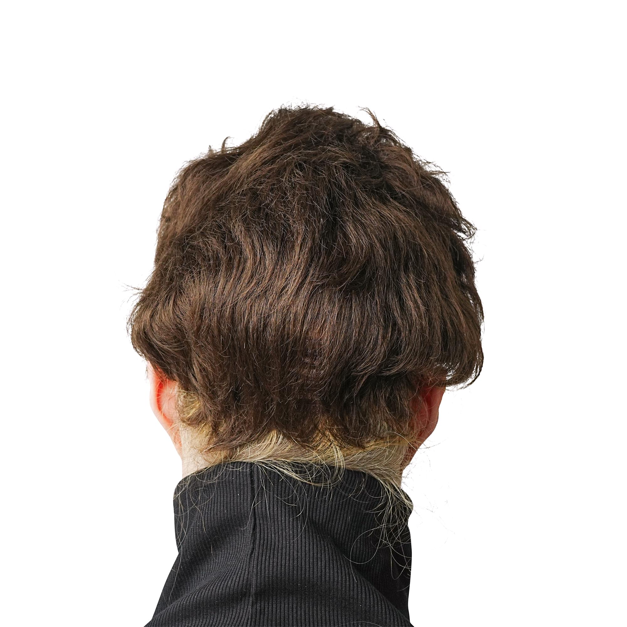 Brown Frankenstein Adult Costume Wig With Metal Studs | One Size