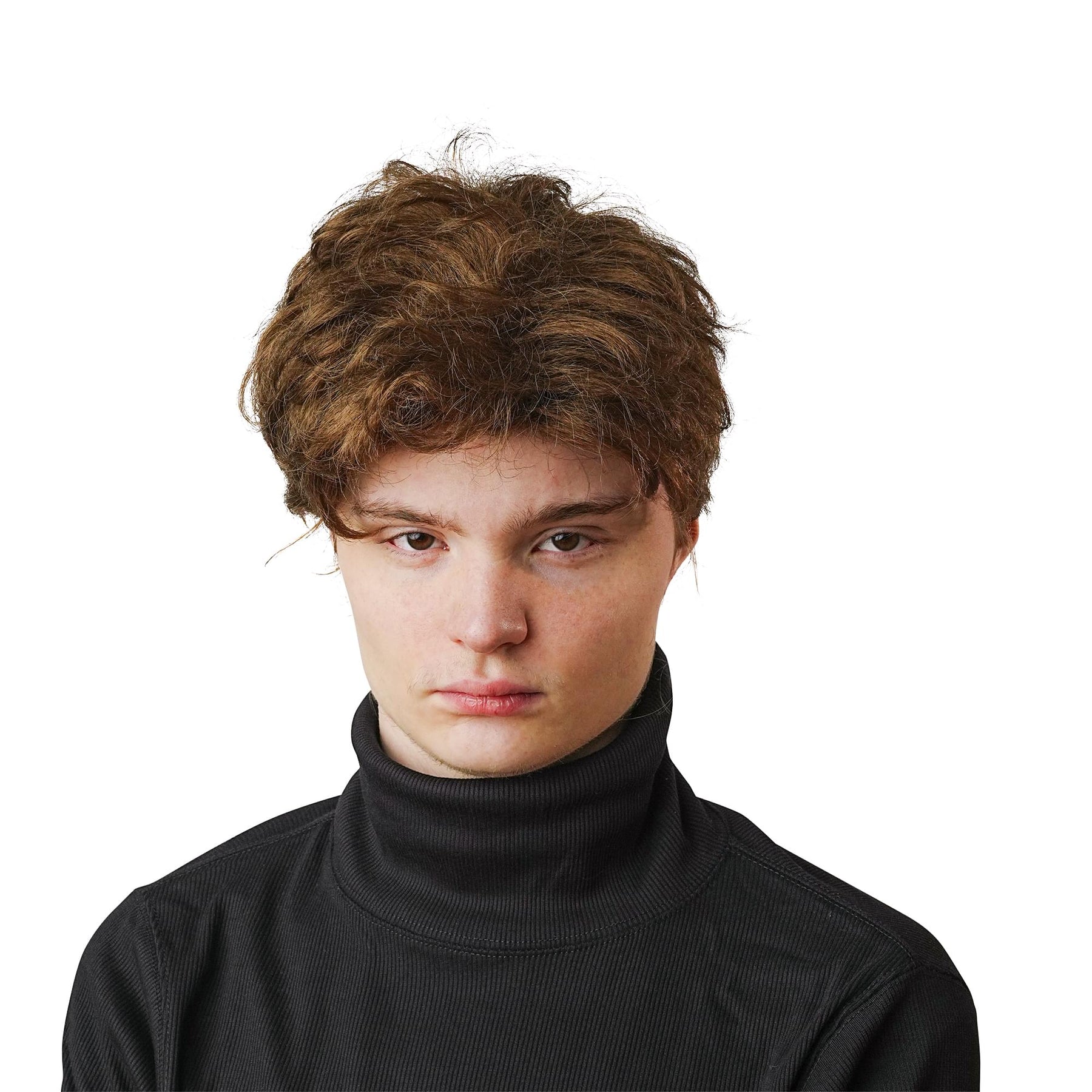 Light Brown Biker Boy Adult Costume Wig | One Size