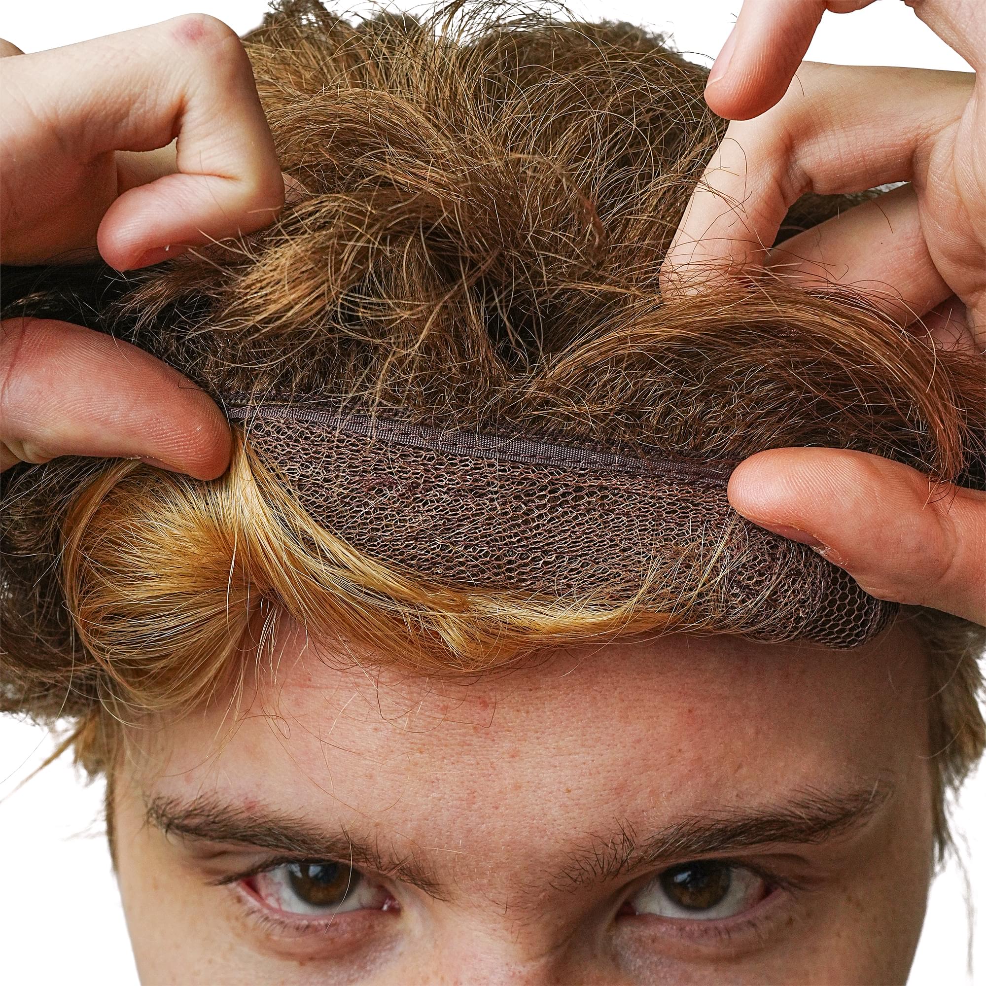 Light Brown Biker Boy Adult Costume Wig | One Size