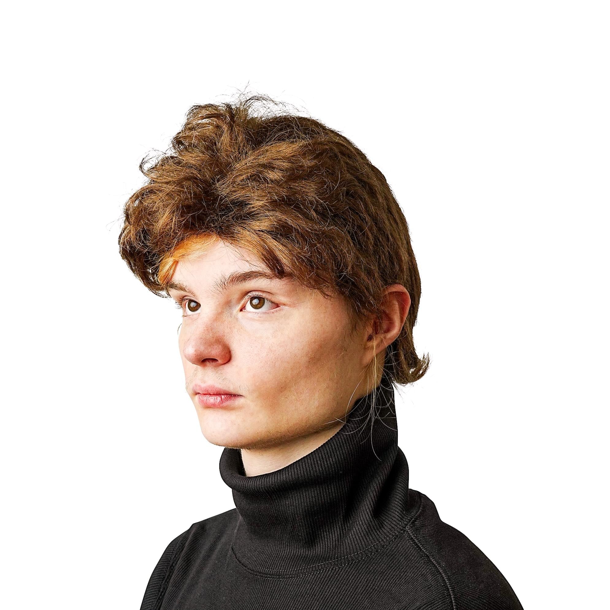 Light Brown Biker Boy Adult Costume Wig | One Size