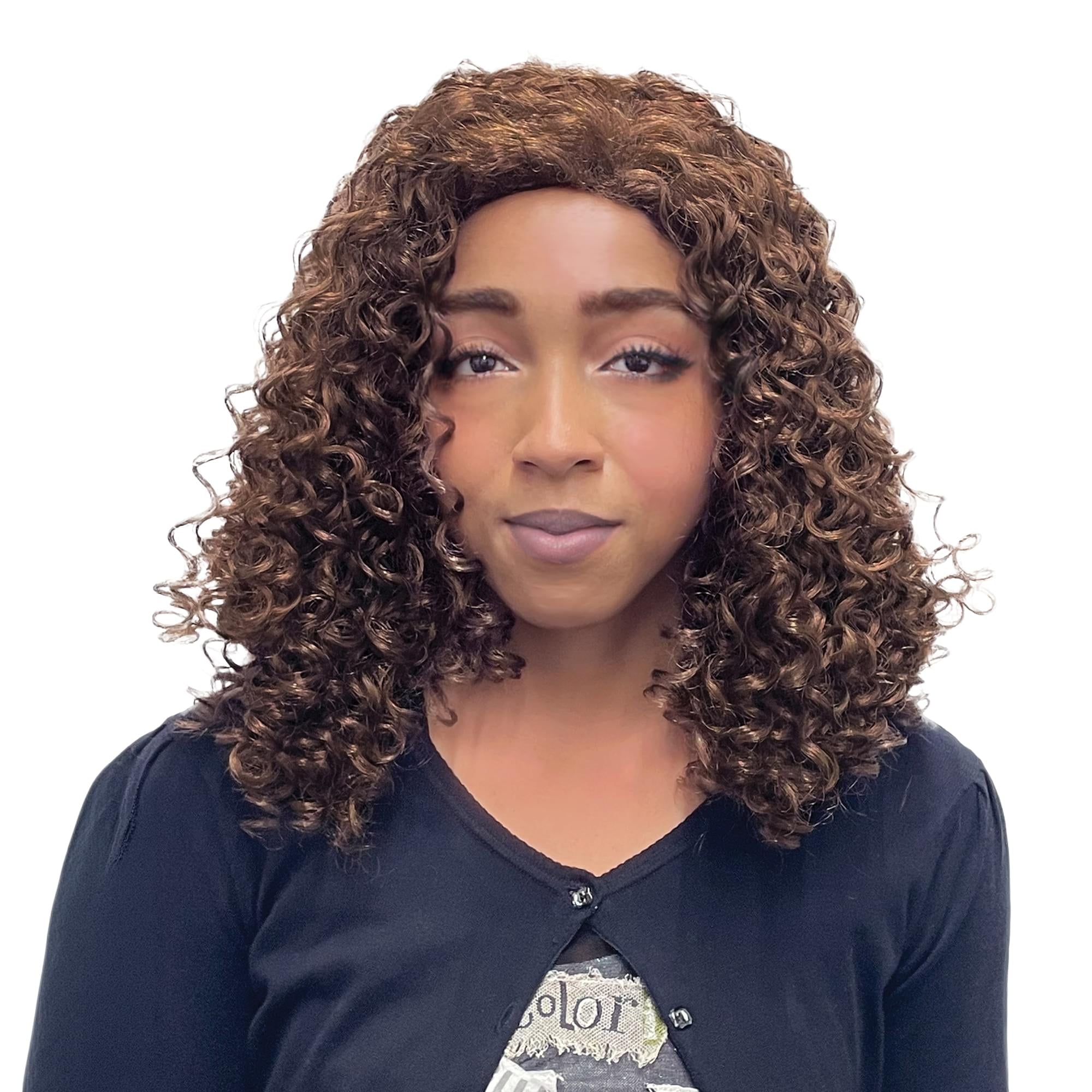 Ginny Brown Curly Adult Costume Wig