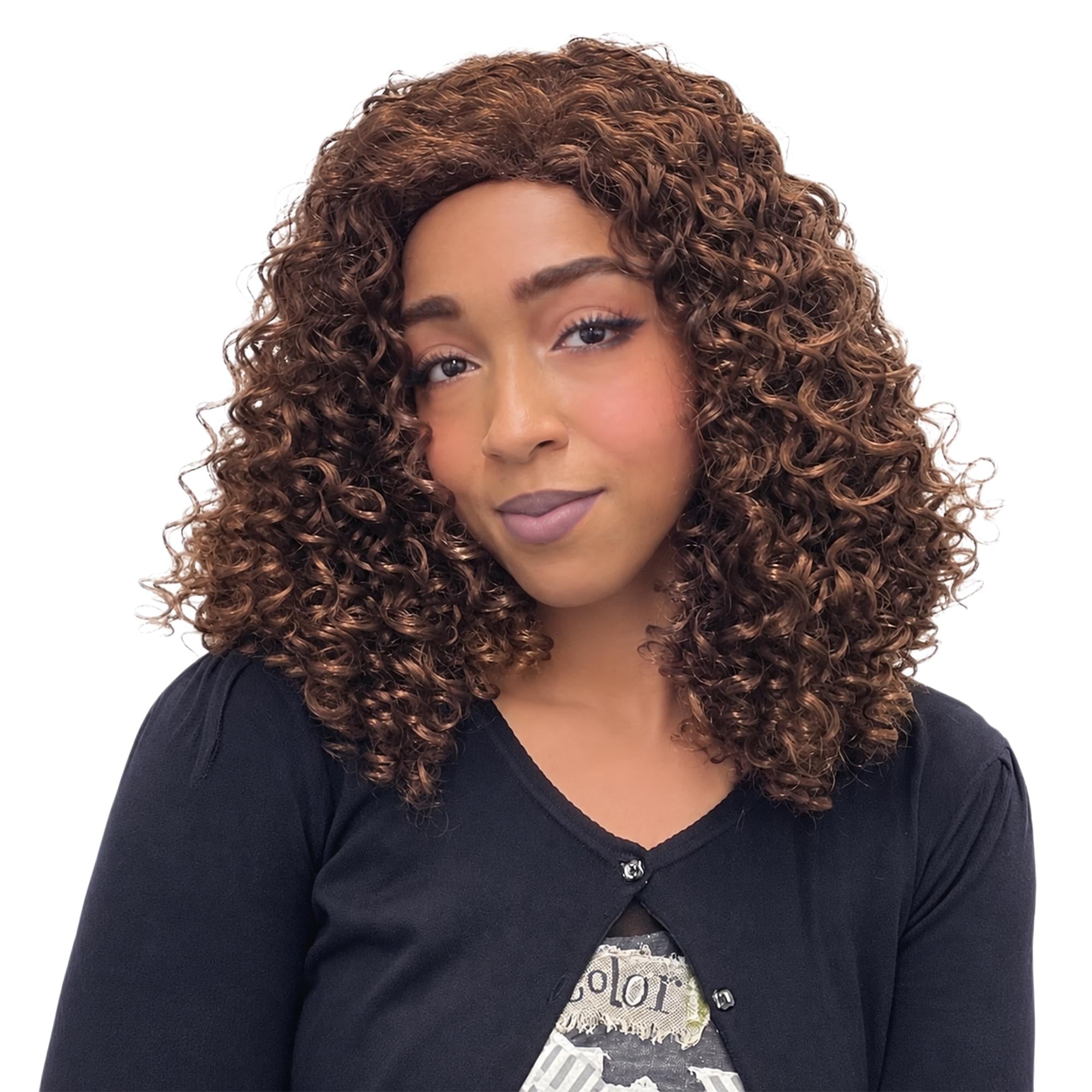 Ginny Brown Curly Adult Costume Wig