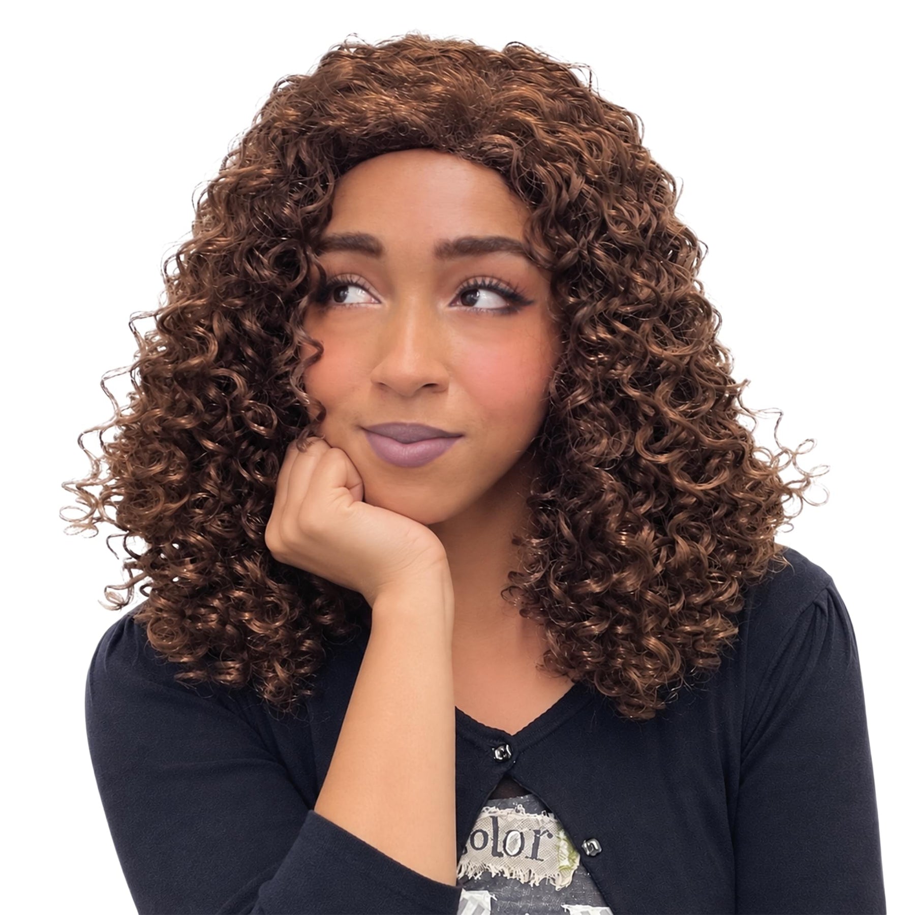 Ginny Brown Curly Adult Costume Wig